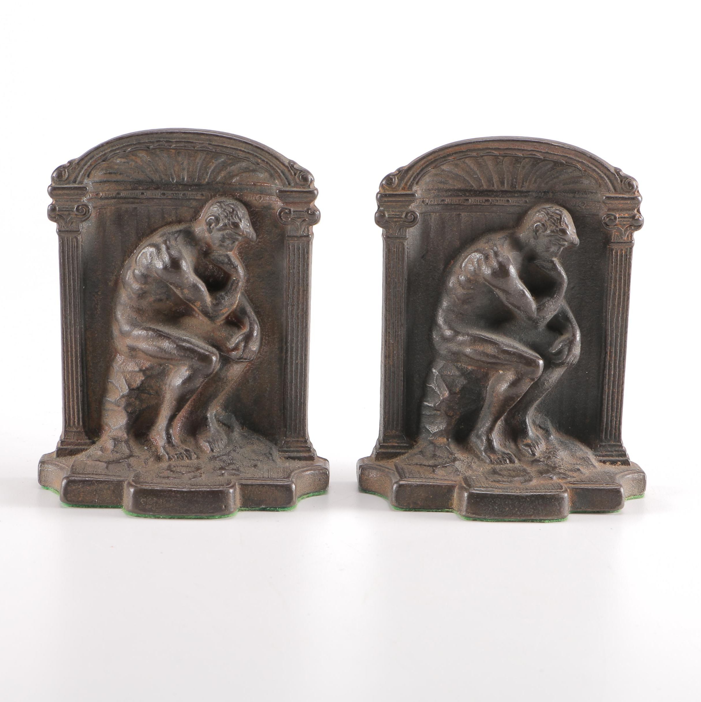 Bronze "The Thinker" Bookends
