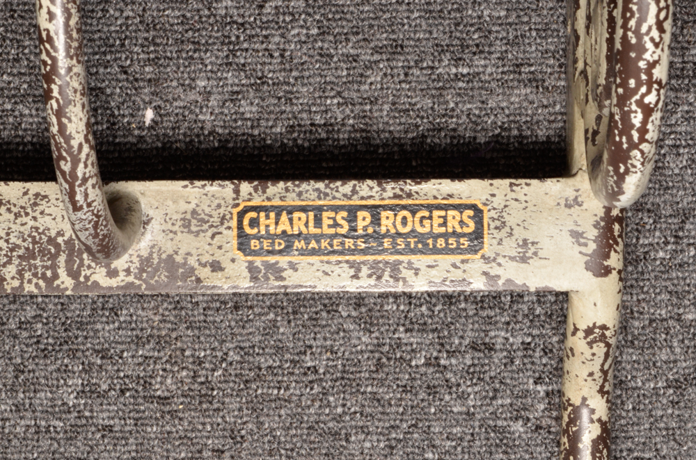 Charles P. Rogers Forged Iron Paris Sleigh Bed Frame