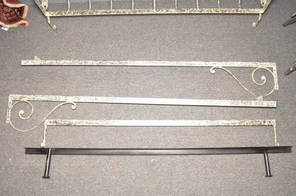 Charles P. Rogers Forged Iron Paris Sleigh Bed Frame