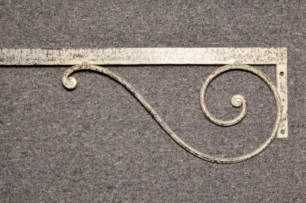 Charles P. Rogers Forged Iron Paris Sleigh Bed Frame