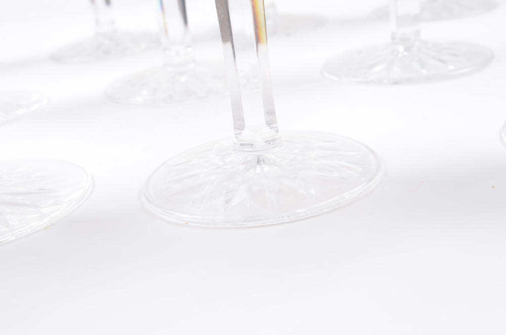 Waterford Crystal Lismore Claret Wine Glasses Set of Eleven