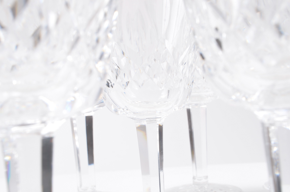 Waterford Crystal Lismore Claret Wine Glasses Set of Eleven