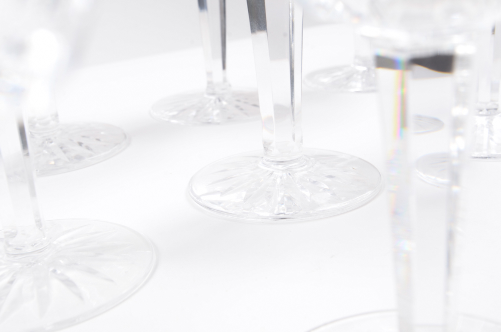 Waterford Crystal Lismore Claret Wine Glasses Set of Eleven