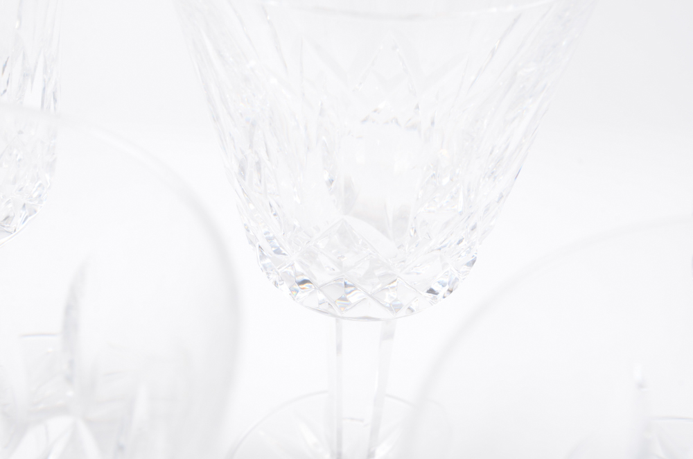 Waterford Crystal Lismore Claret Wine Glasses Set of Eleven