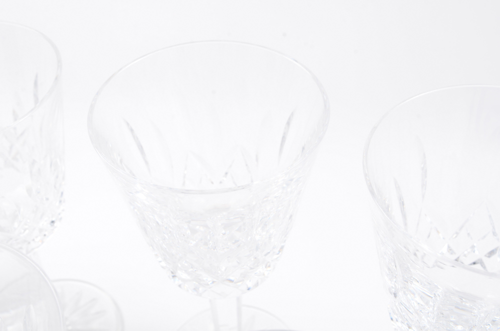 Waterford Crystal Lismore Claret Wine Glasses Set of Eleven