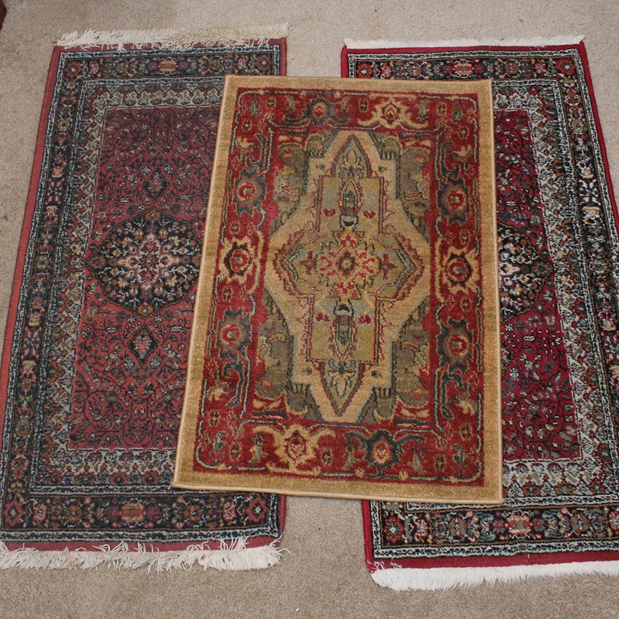 Set of Three Machine Woven Accent Rugs