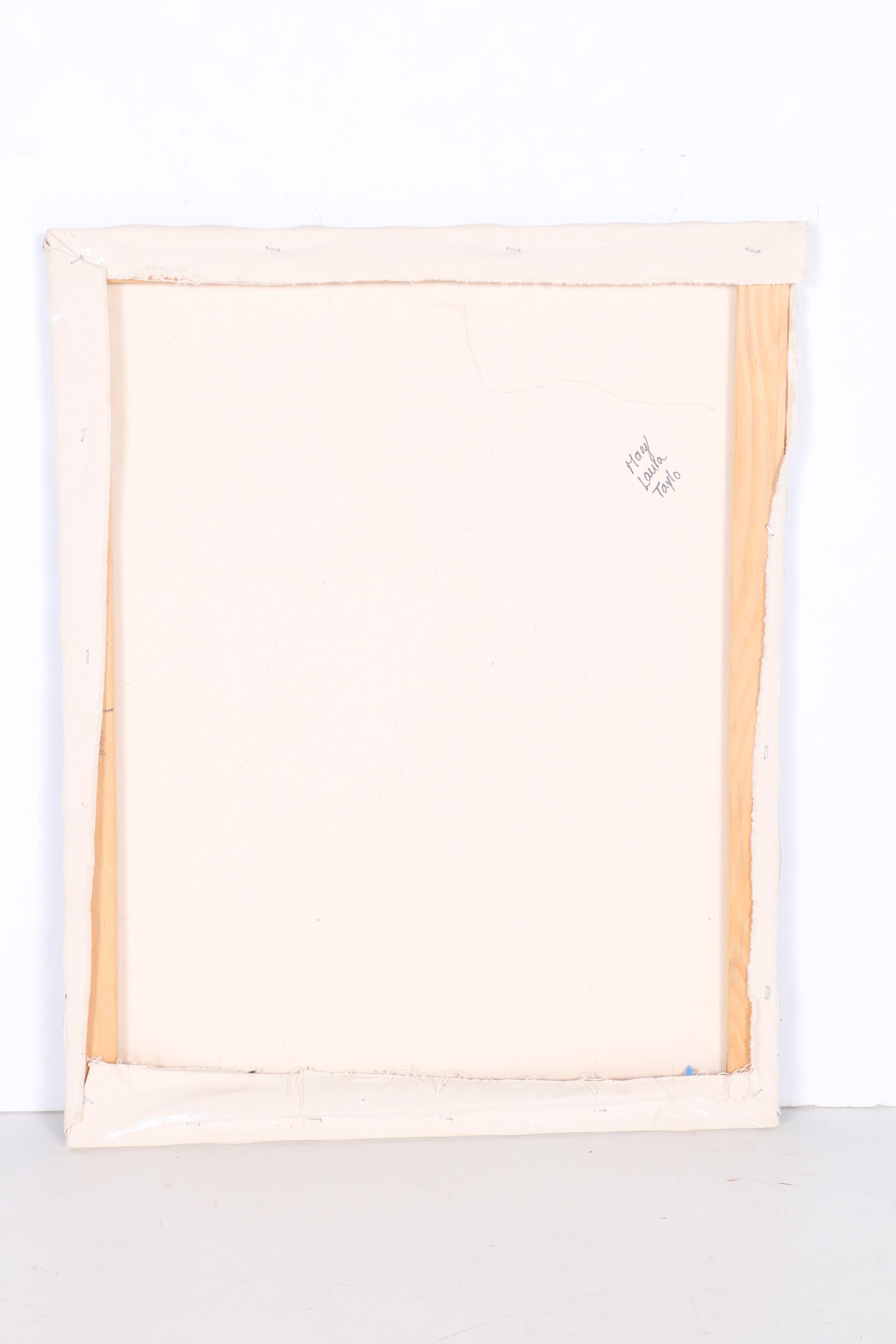 Mary Laura Taylor Acrylic Painting of Abstract Portrait