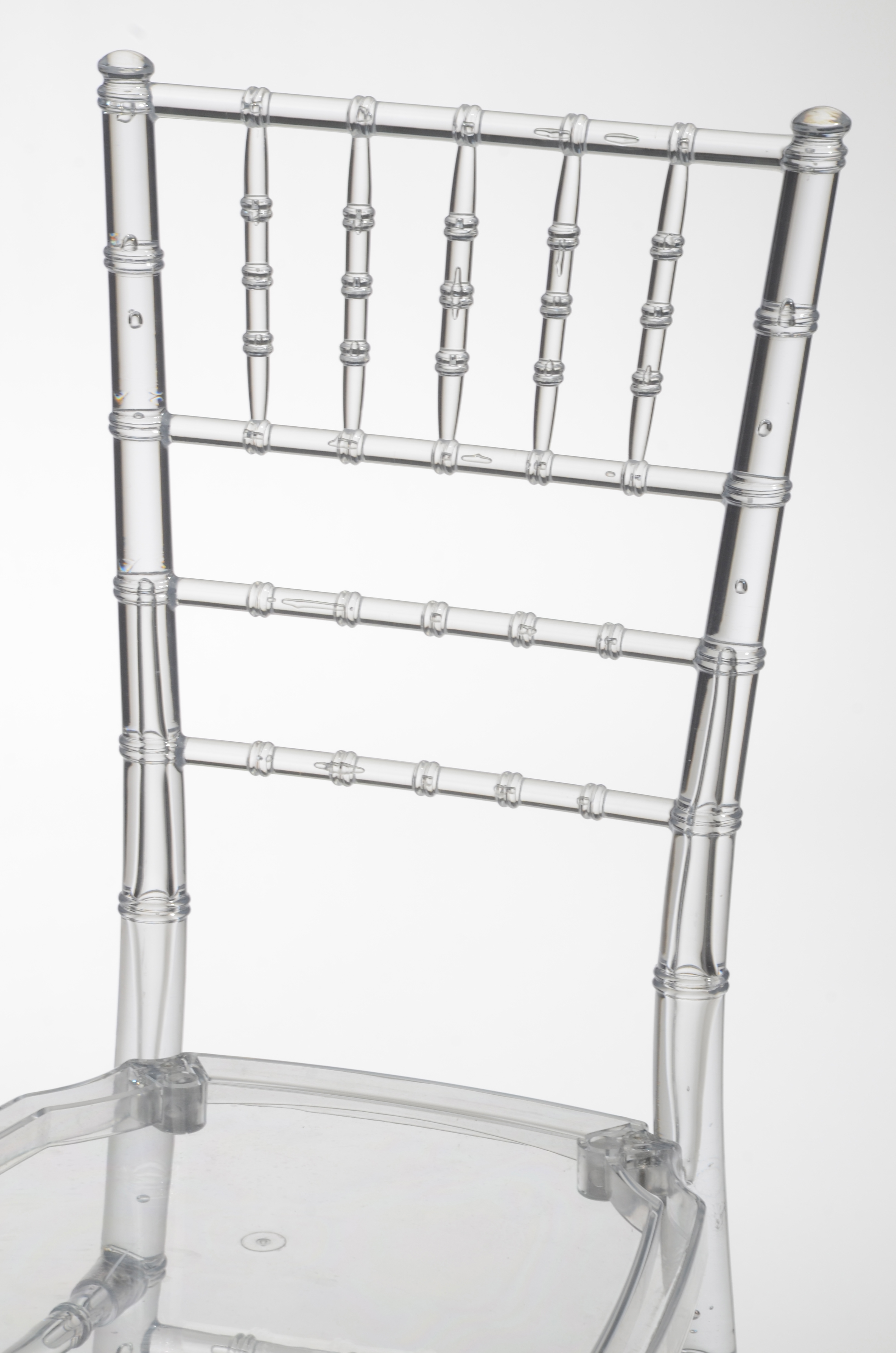 Modern Clear Acrylic "Chiavari" Style Chairs