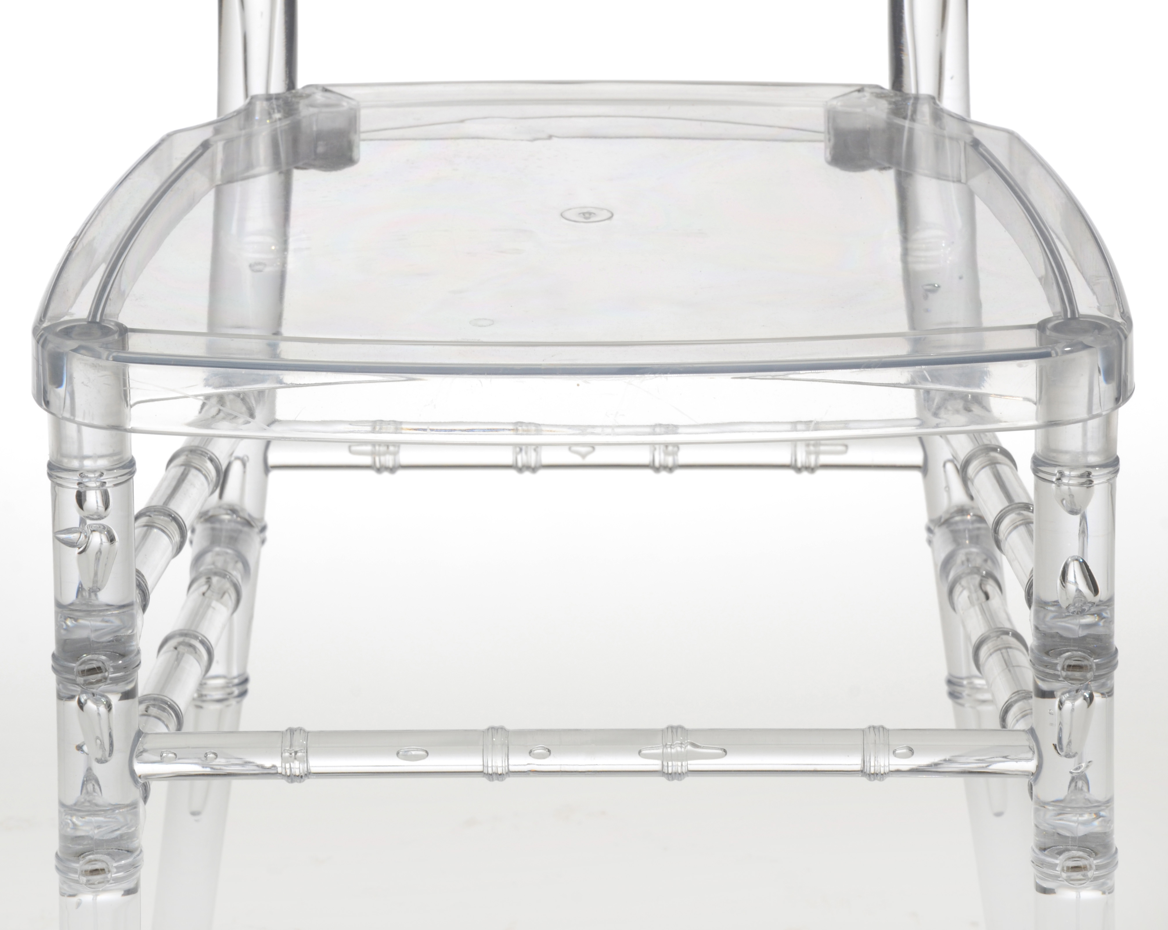 Modern Clear Acrylic "Chiavari" Style Chairs