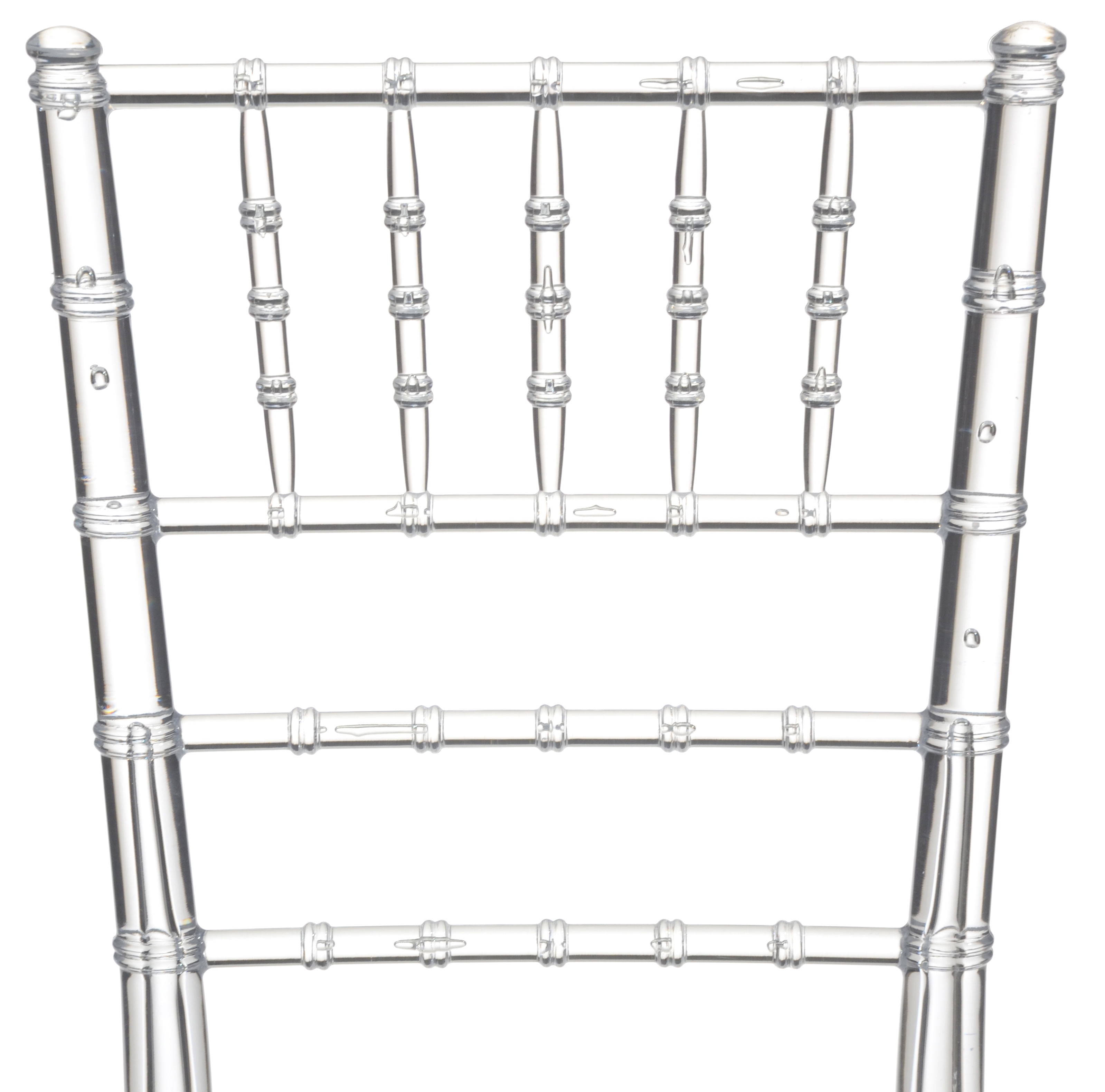 Modern Clear Acrylic "Chiavari" Style Chairs