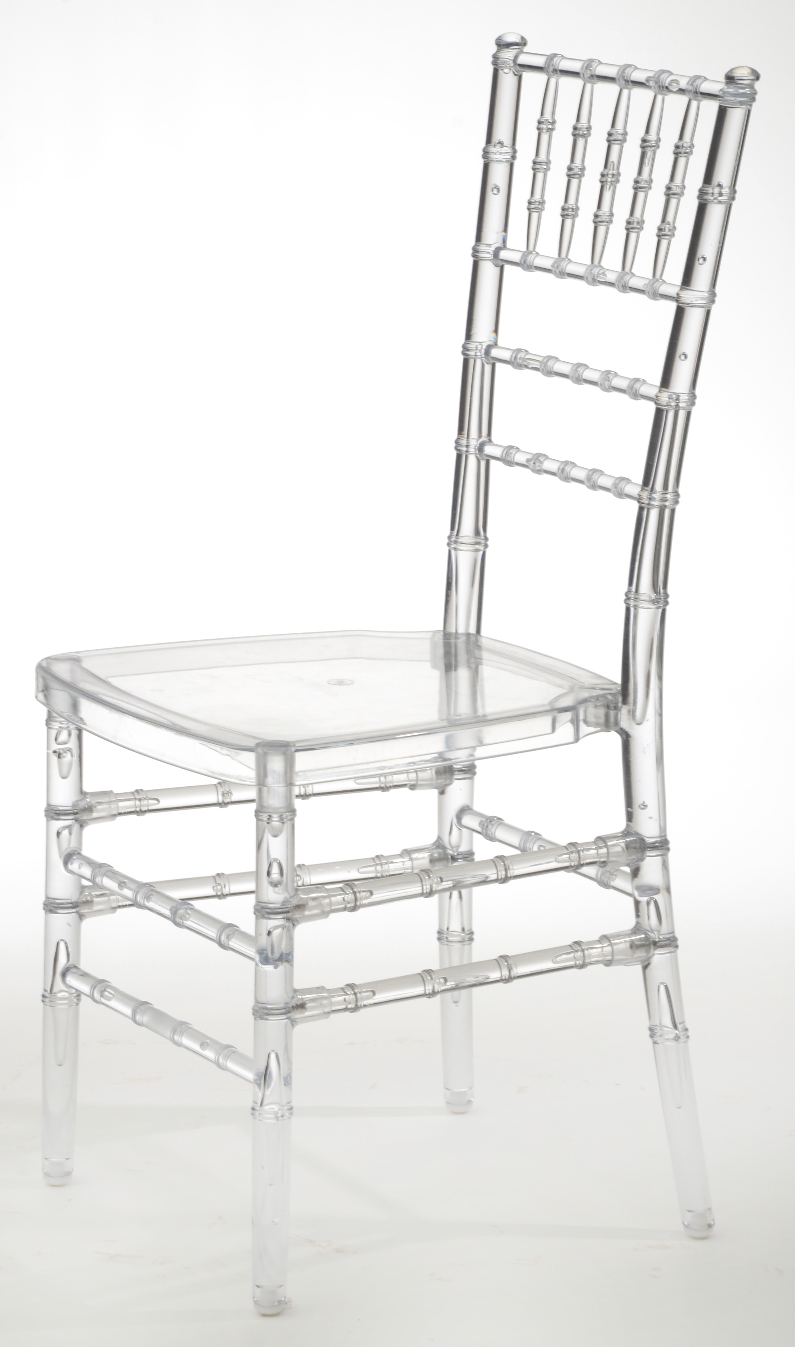 Modern Clear Acrylic "Chiavari" Style Chairs