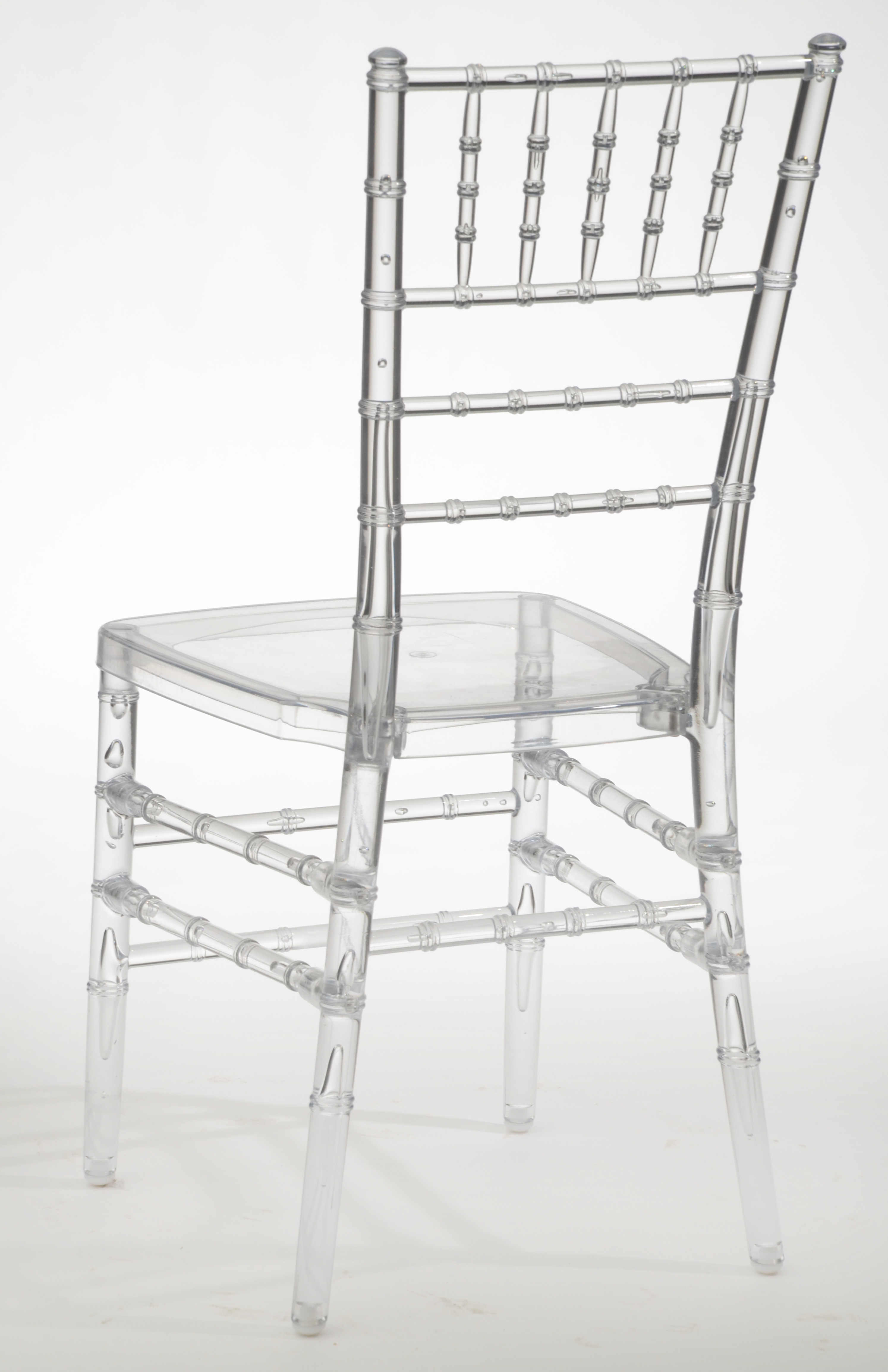 Modern Clear Acrylic "Chiavari" Style Chairs