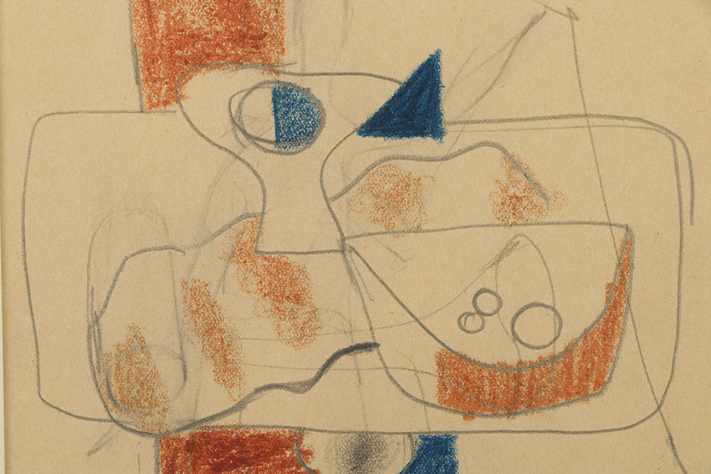 Edgar Yaeger Original Graphite and Pastel Sketch on Paper