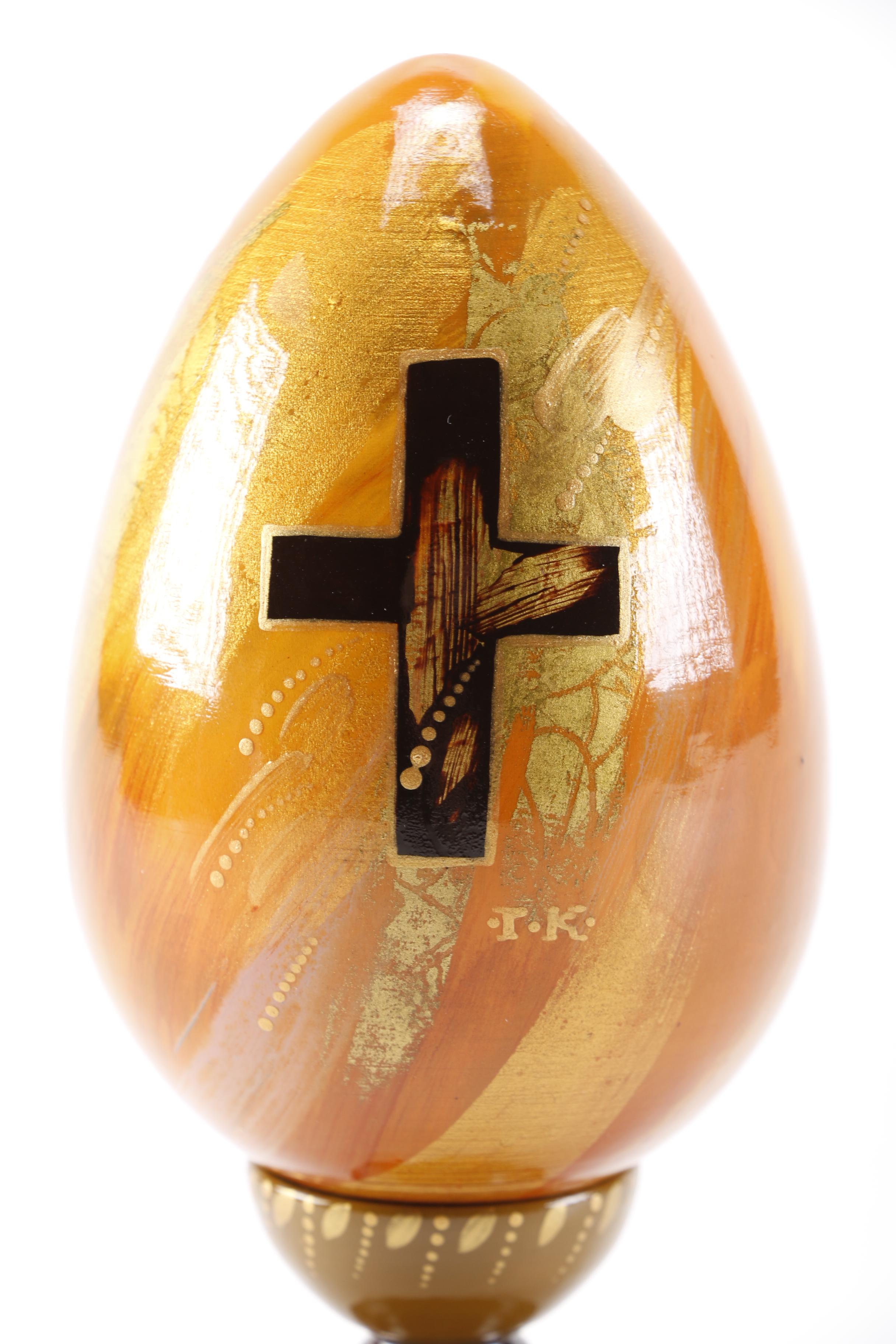 Hand-Painted Russian Souvenir Icon Egg