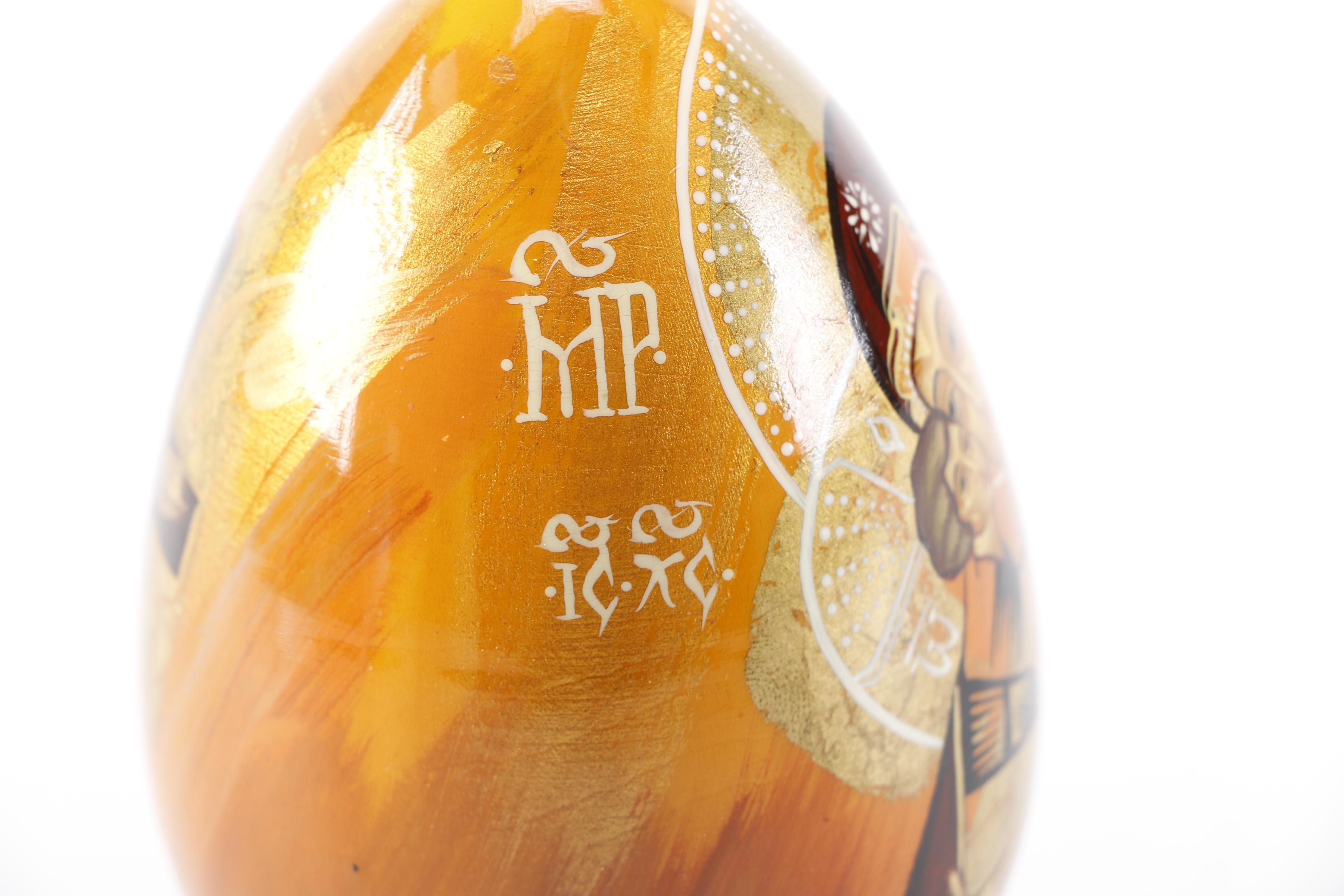 Hand-Painted Russian Souvenir Icon Egg