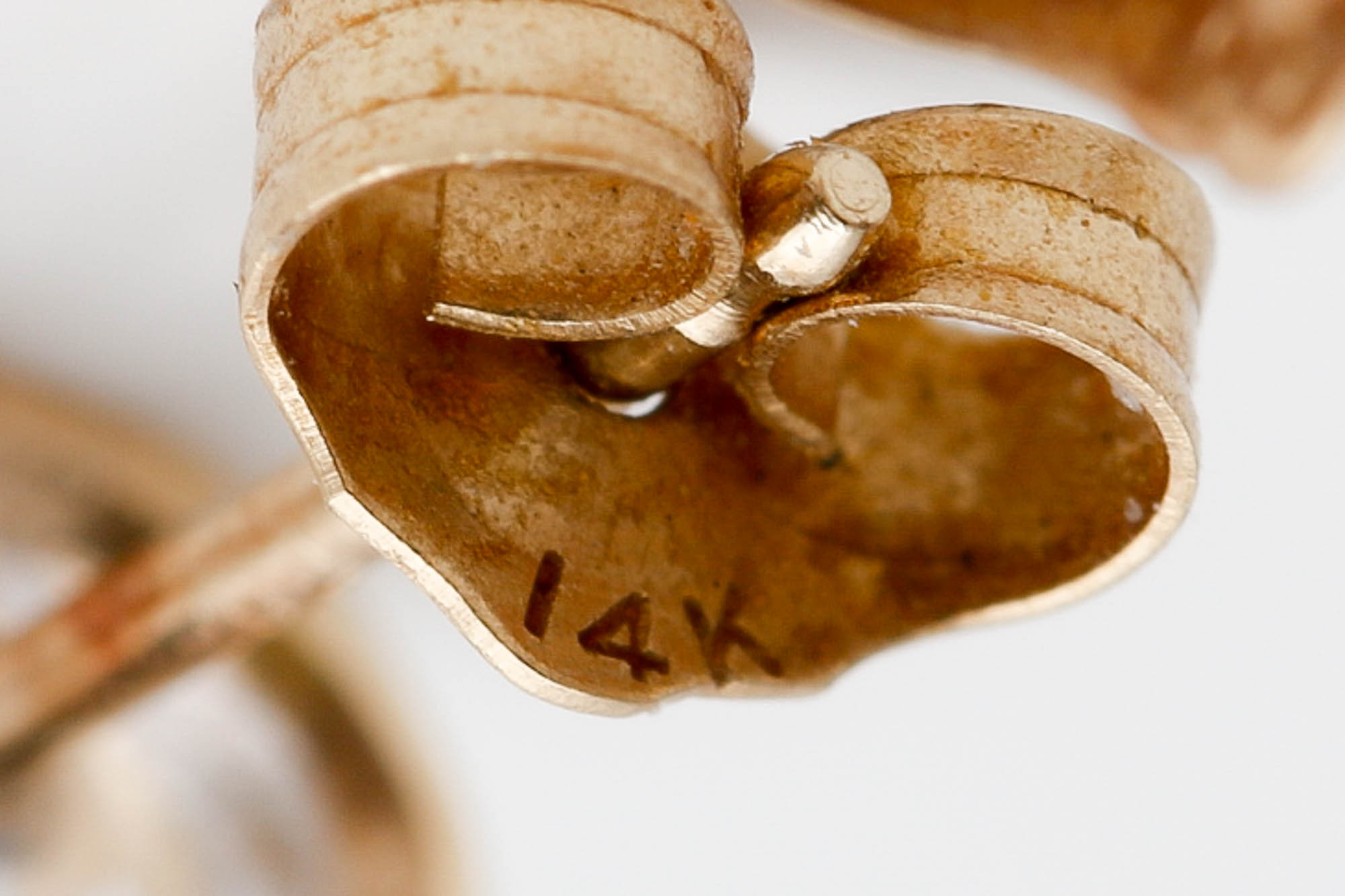 14K Yellow Gold Diamond Earrings