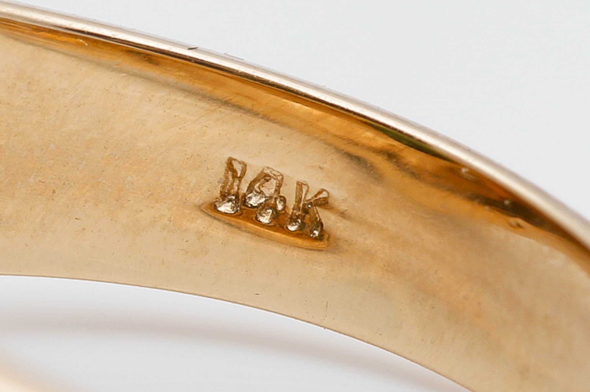 14K Yellow Gold Green Tourmaline and Diamond Ring