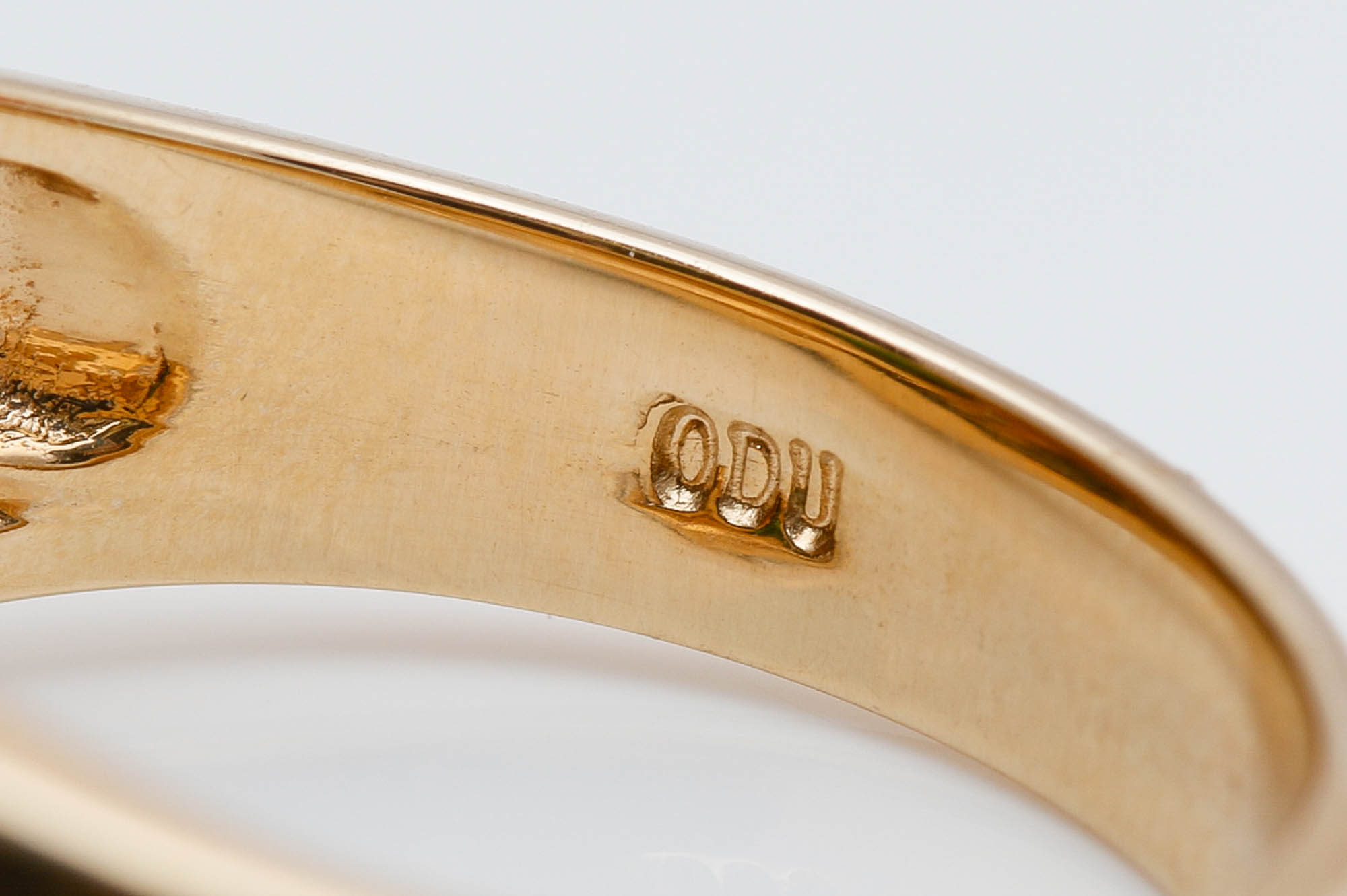 14K Yellow Gold Green Tourmaline and Diamond Ring