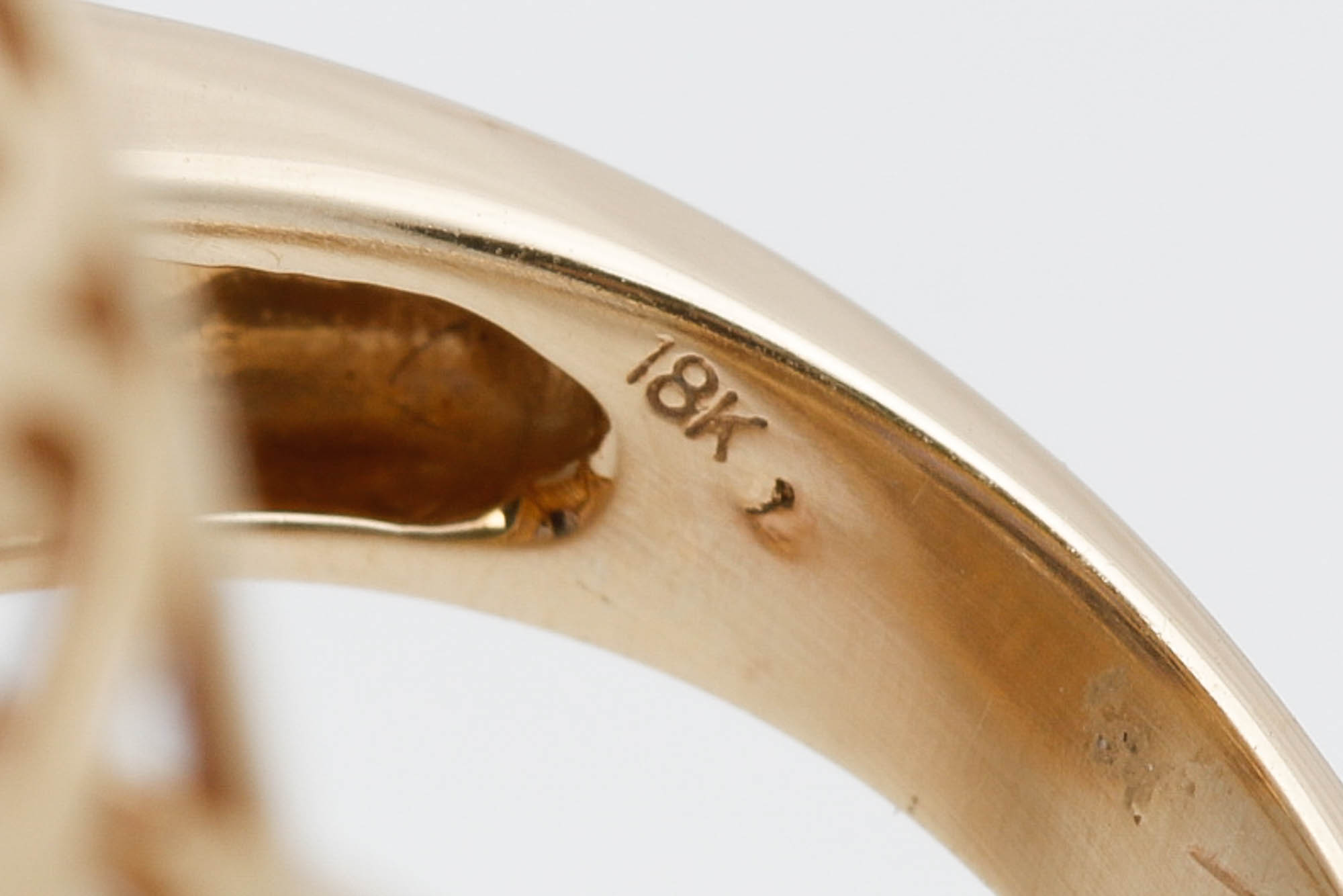 14K Yellow Gold Amethyst and Diamond Ring