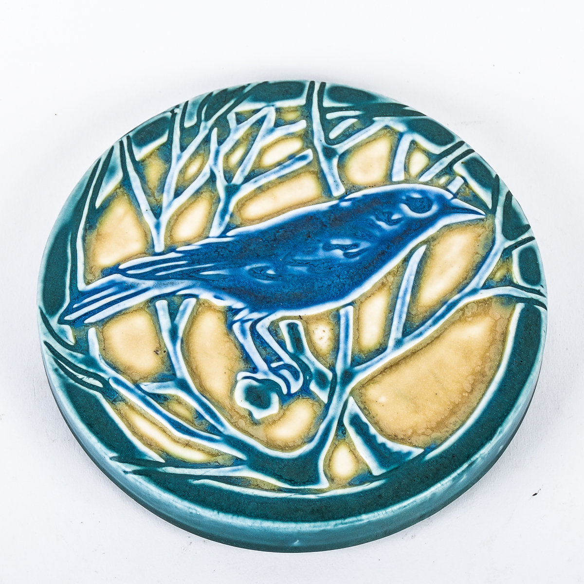 Rookwood Pottery Blue Bird Tea Tile/ Trivet #2349