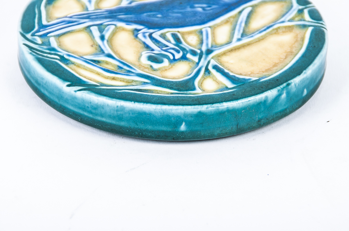 Rookwood Pottery Blue Bird Tea Tile/ Trivet #2349
