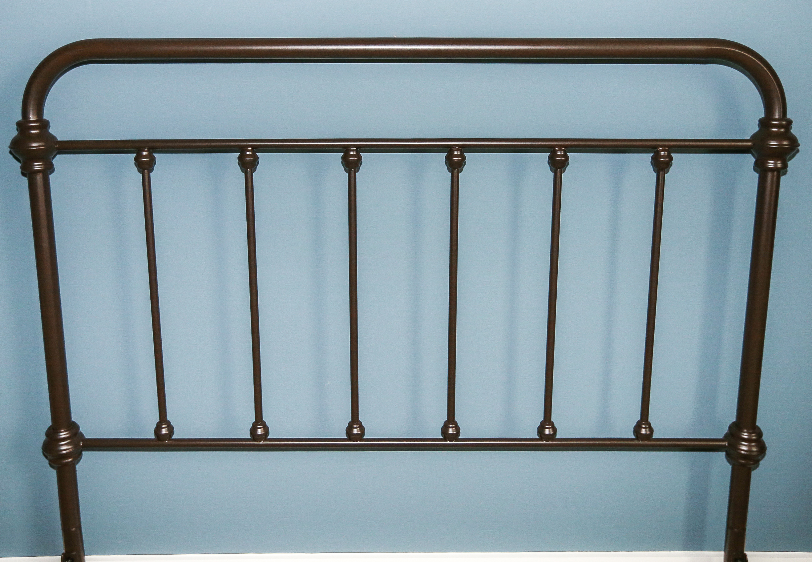 Contemporary Full Size Metal Spindle Bed Frame