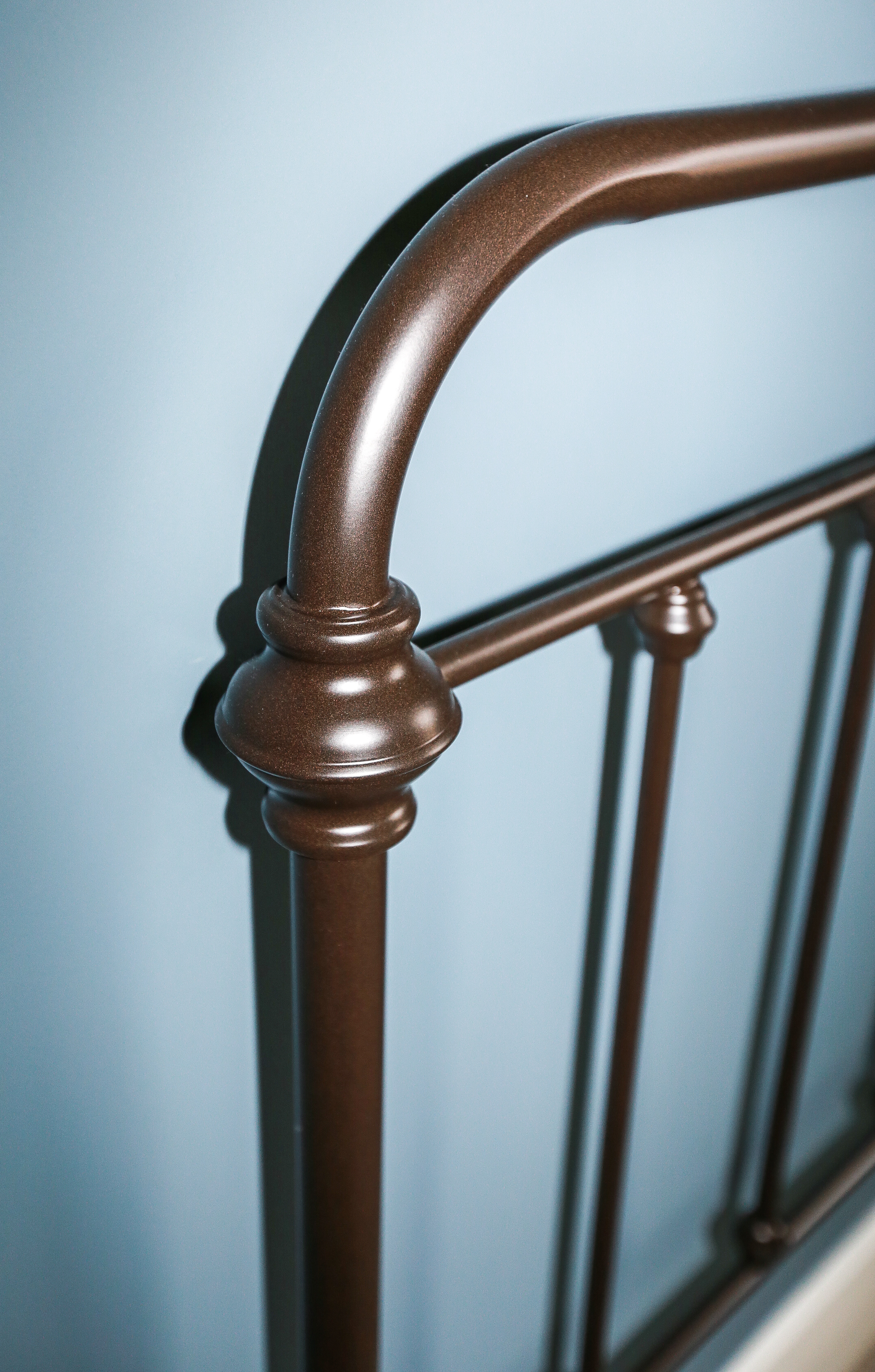 Contemporary Full Size Metal Spindle Bed Frame