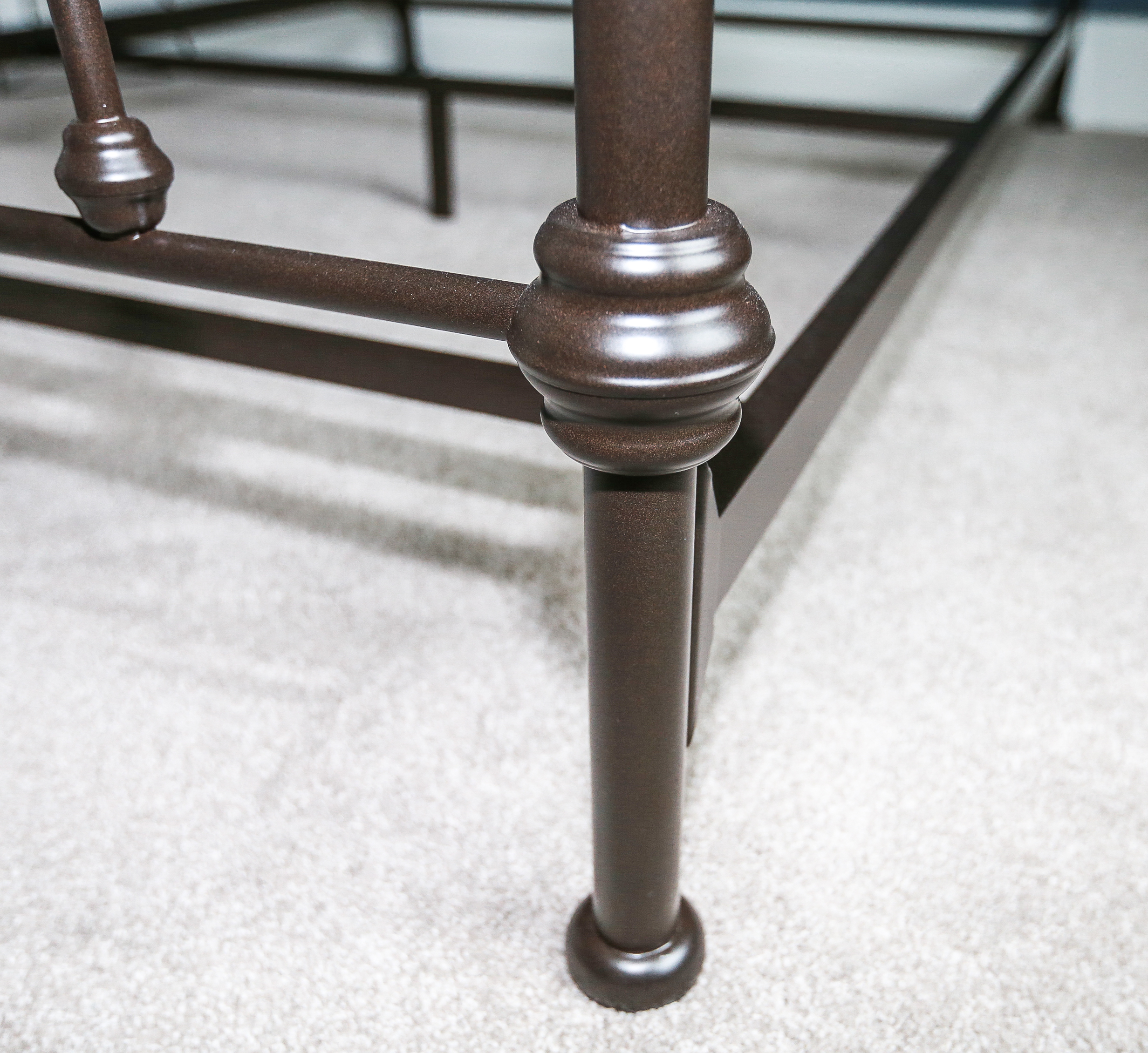 Contemporary Full Size Metal Spindle Bed Frame