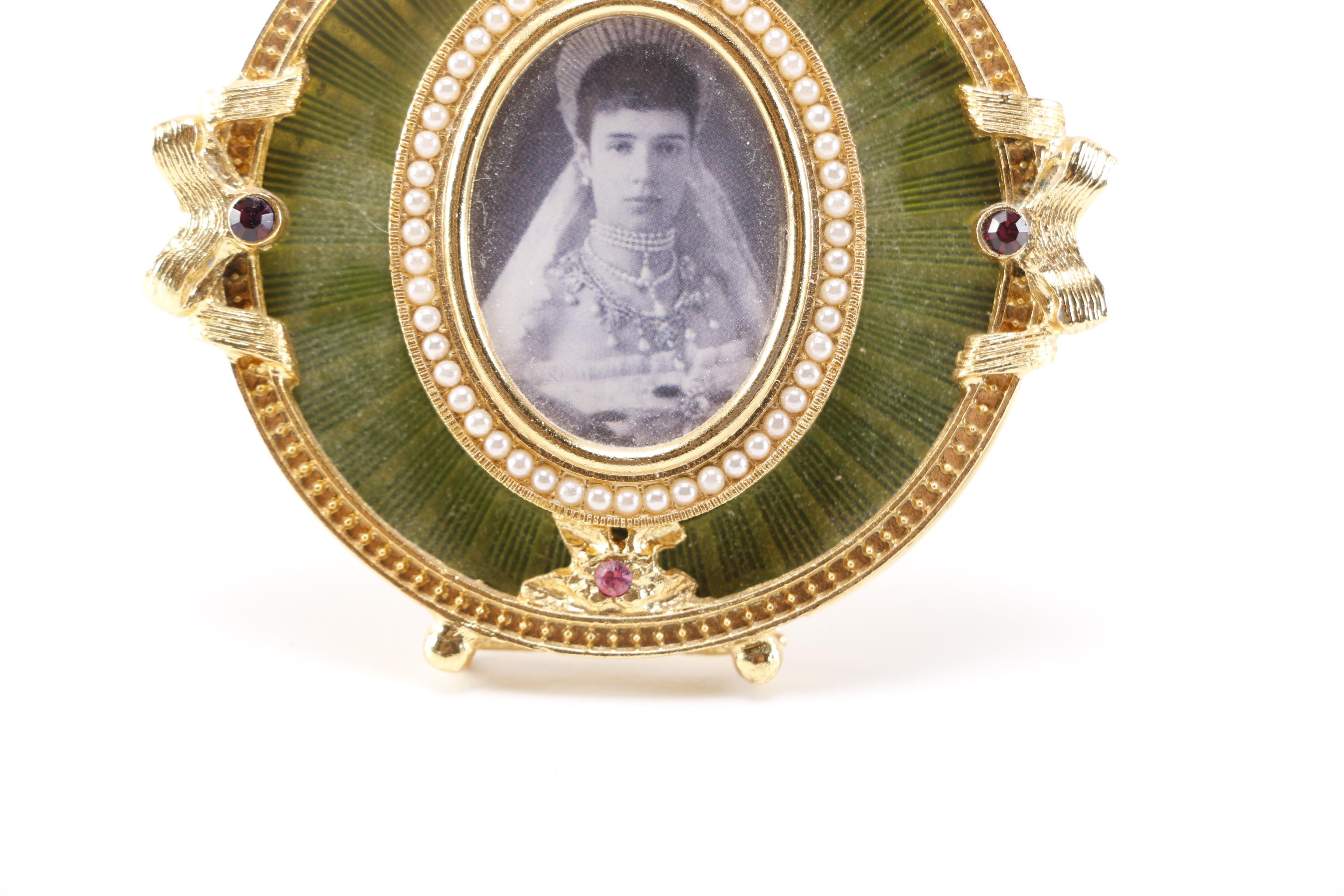 Fabergé Picture Frame Featuring Tsarina Alexandra of Russia