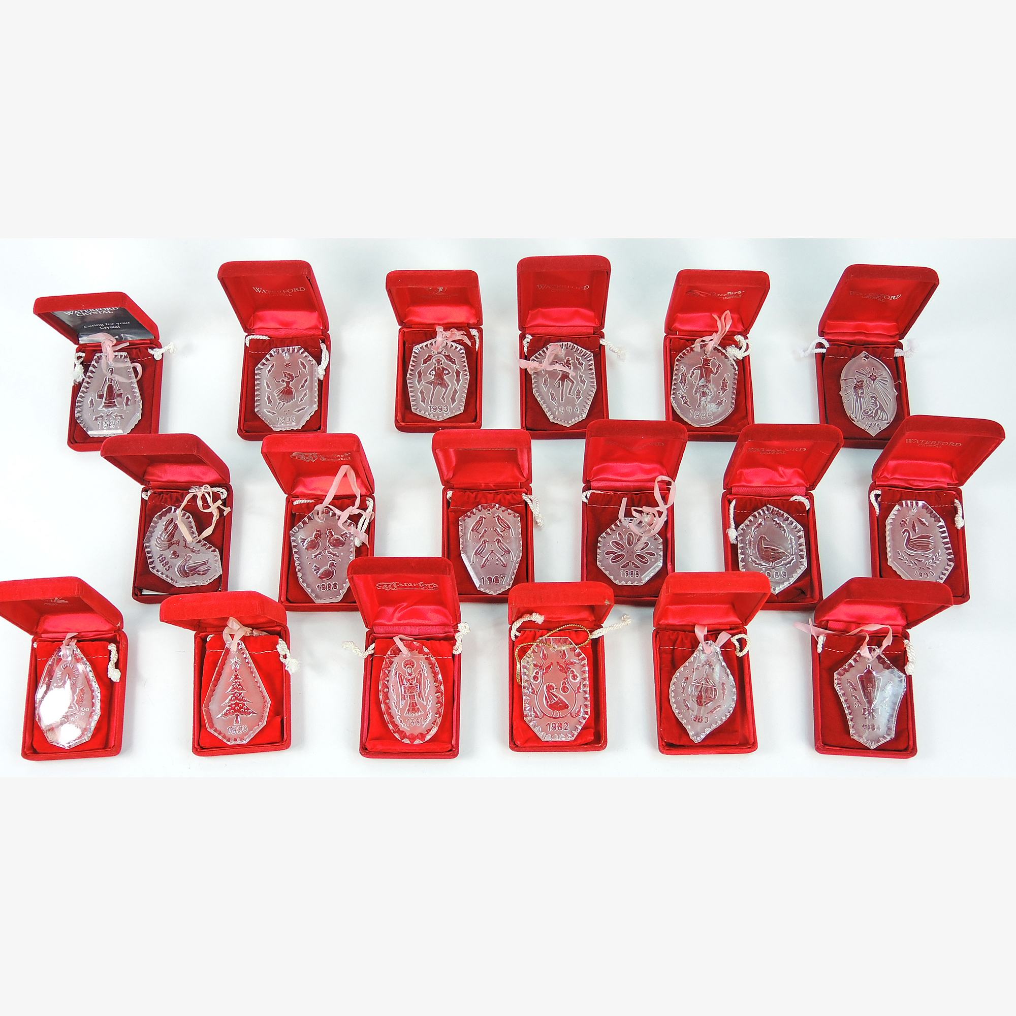 Vintage Waterford Crystal Christmas Ornament Collection