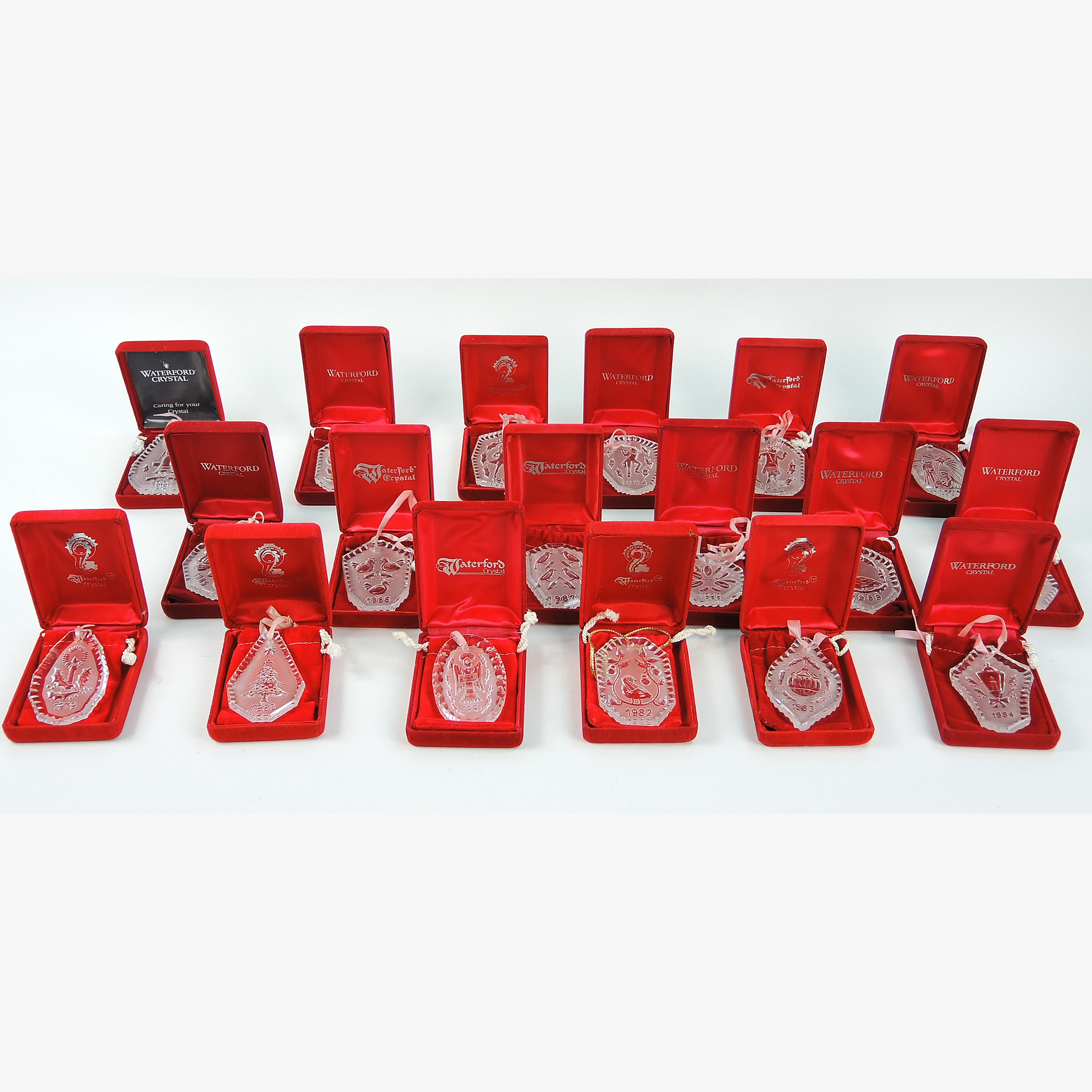 Vintage Waterford Crystal Christmas Ornament Collection