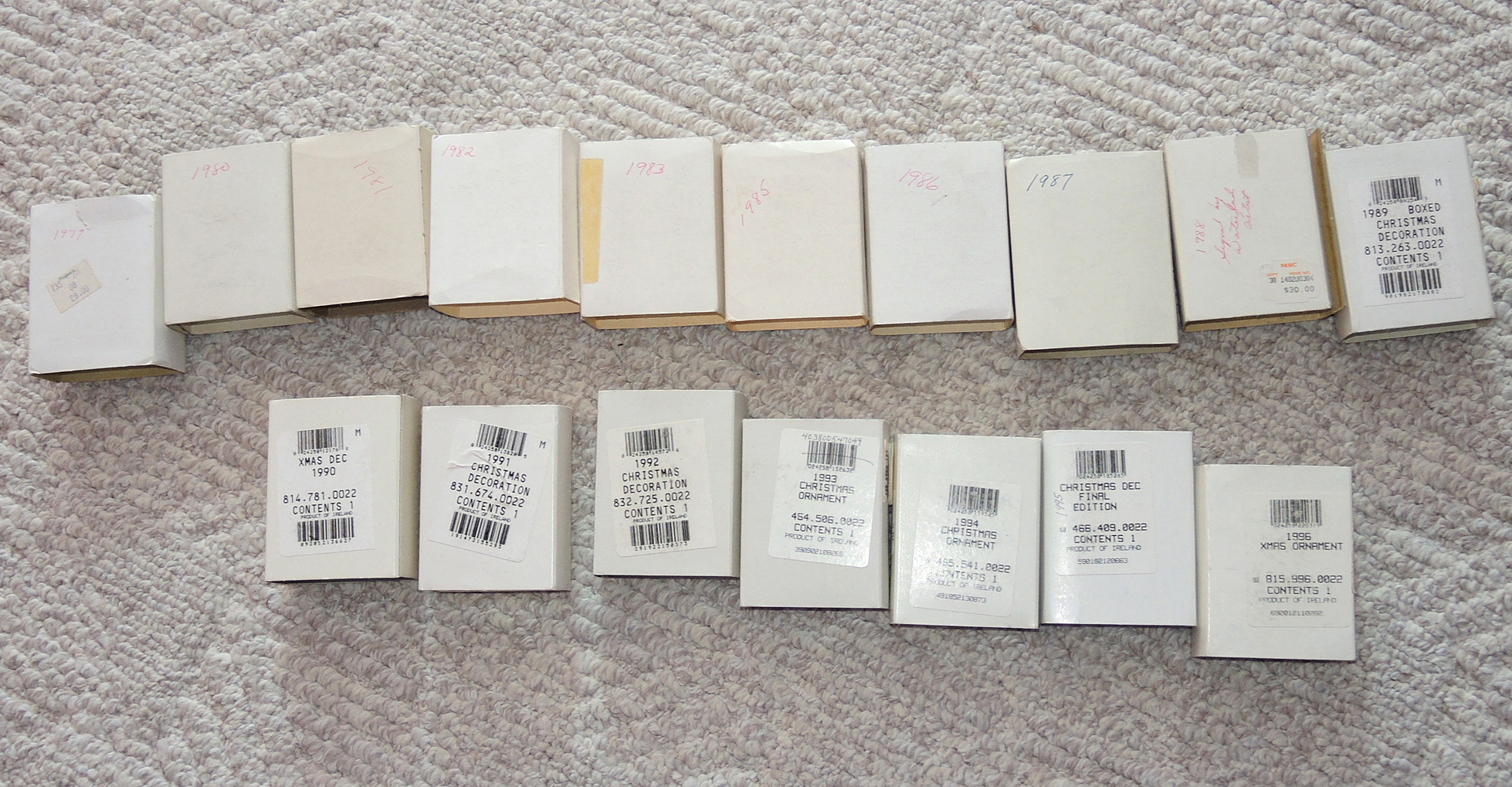 Vintage Waterford Crystal Christmas Ornament Collection