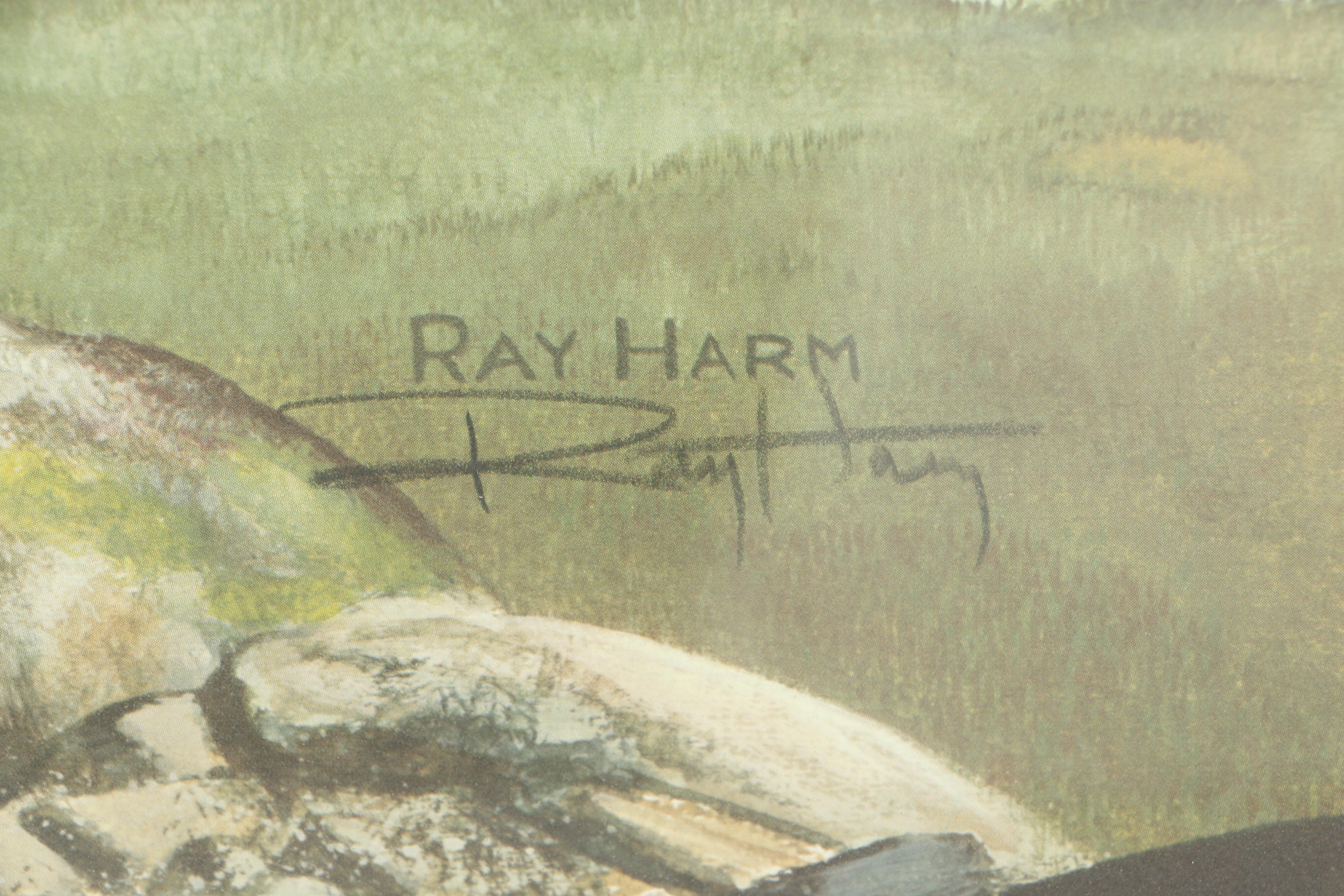 Ray Harm Reproduction Offset Lithograph "Rocky Mountain Bighorn Sheep"
