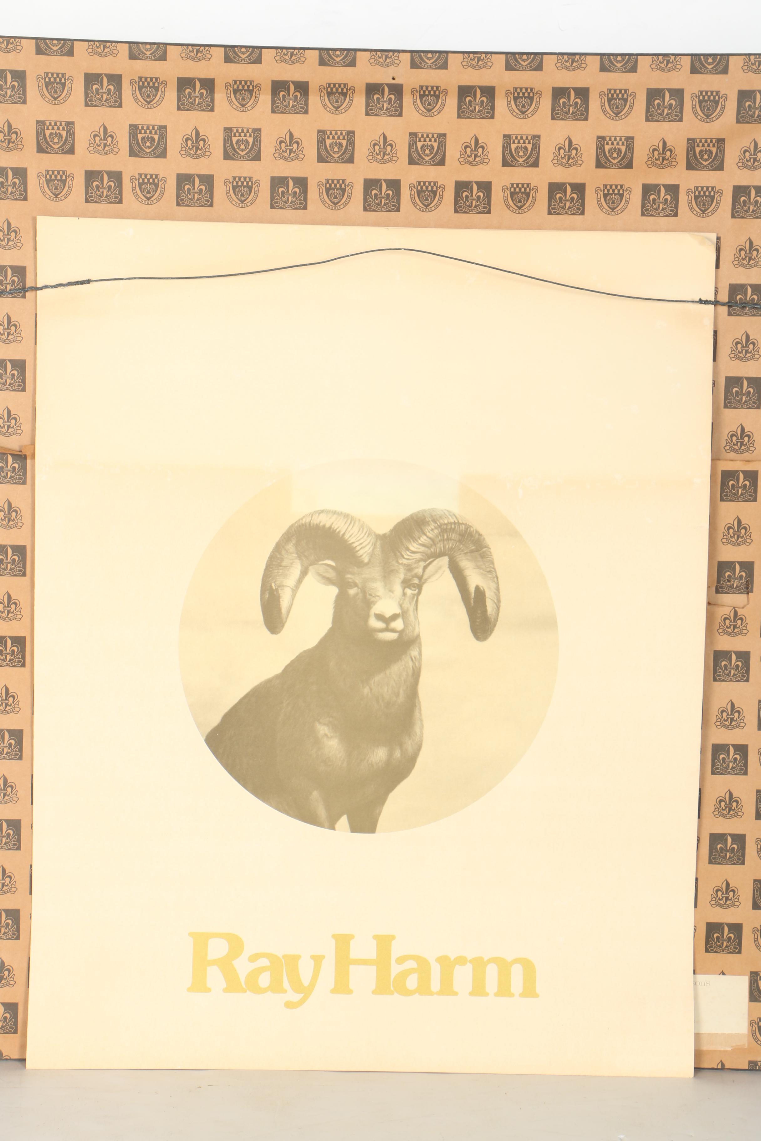 Ray Harm Reproduction Offset Lithograph "Rocky Mountain Bighorn Sheep"