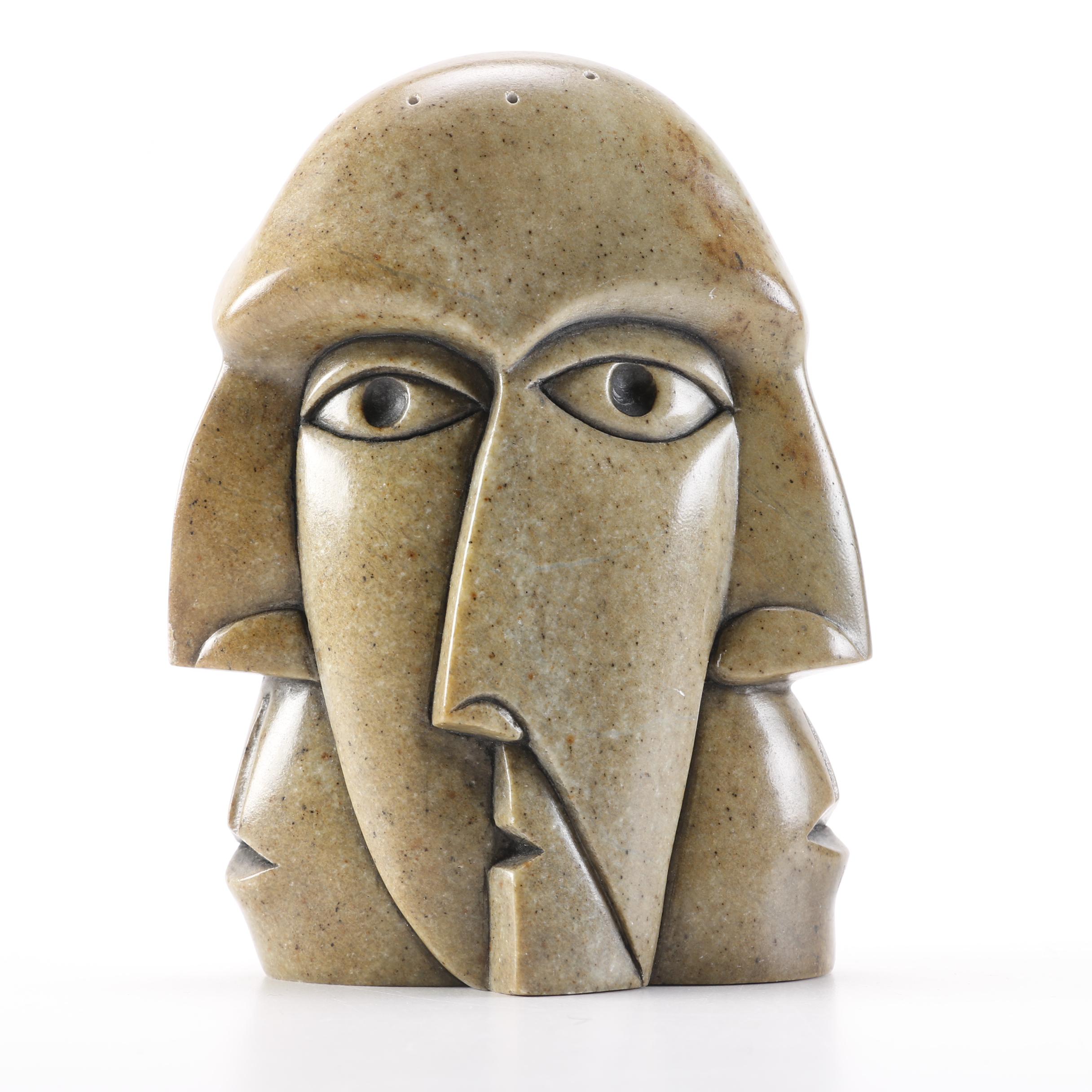 Signed Vince Bomberry Inuit Art Soapstone Sculpture