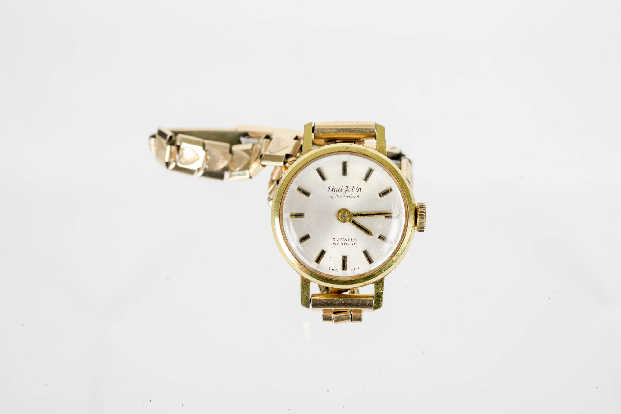 Rolled Gold and Stainless Steel Watch With Mother-of-Pearl Dial by Paul Jobin