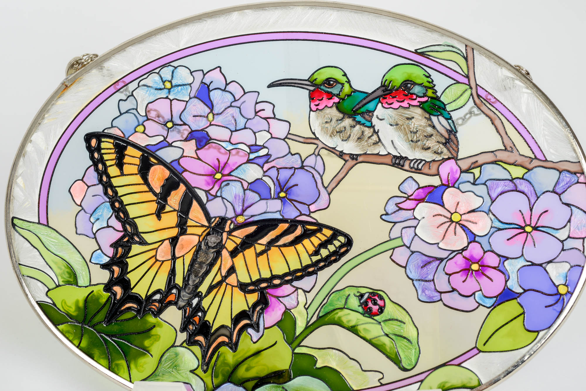 Pair of Amia Stained Glass Suncatchers