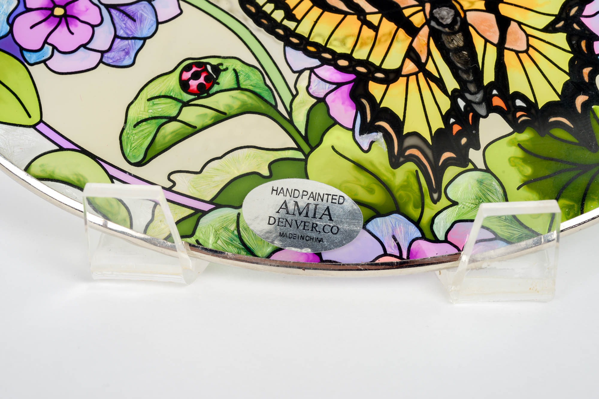 Pair of Amia Stained Glass Suncatchers