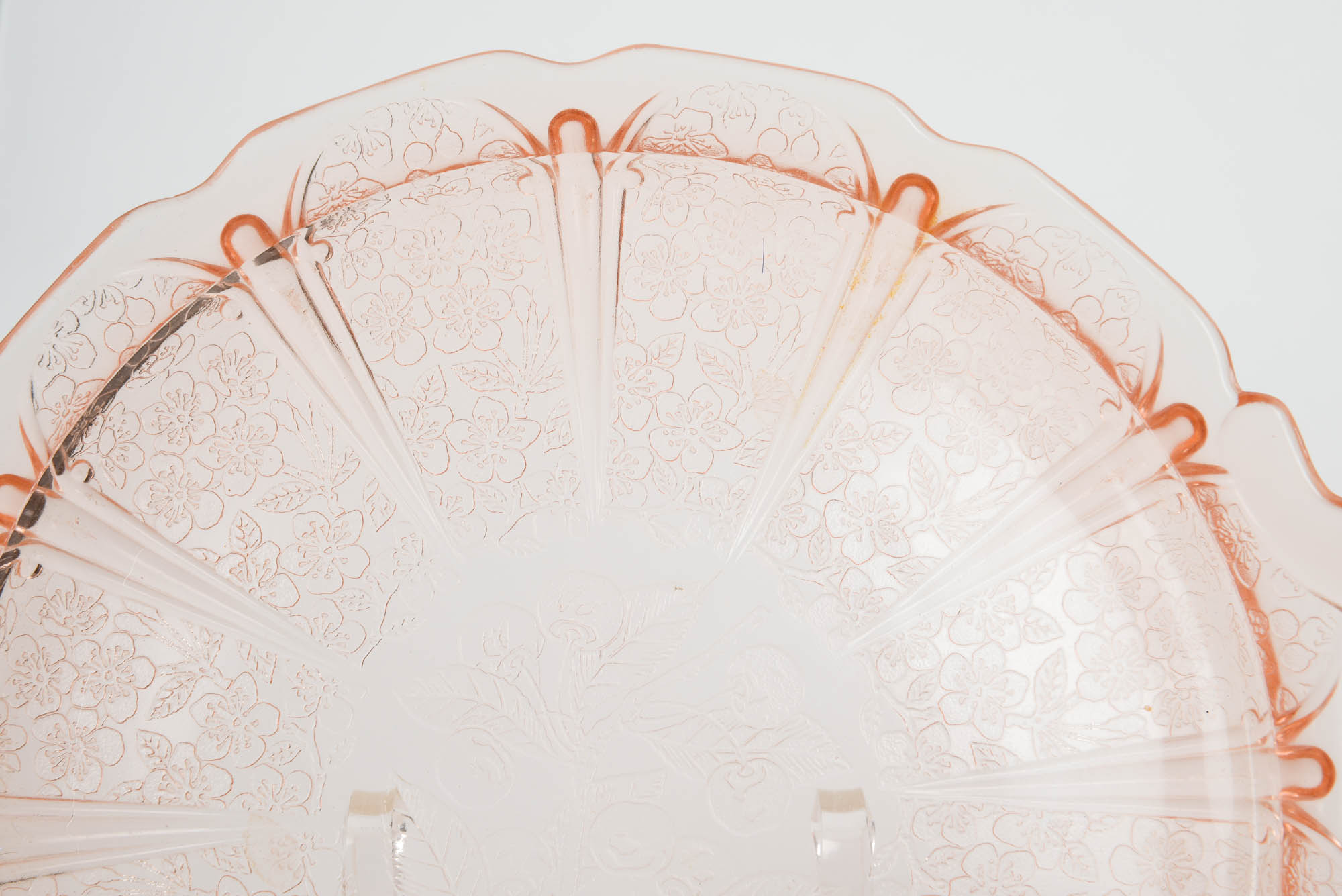 Collection of Pink Pressed Glass including Arcoroc France