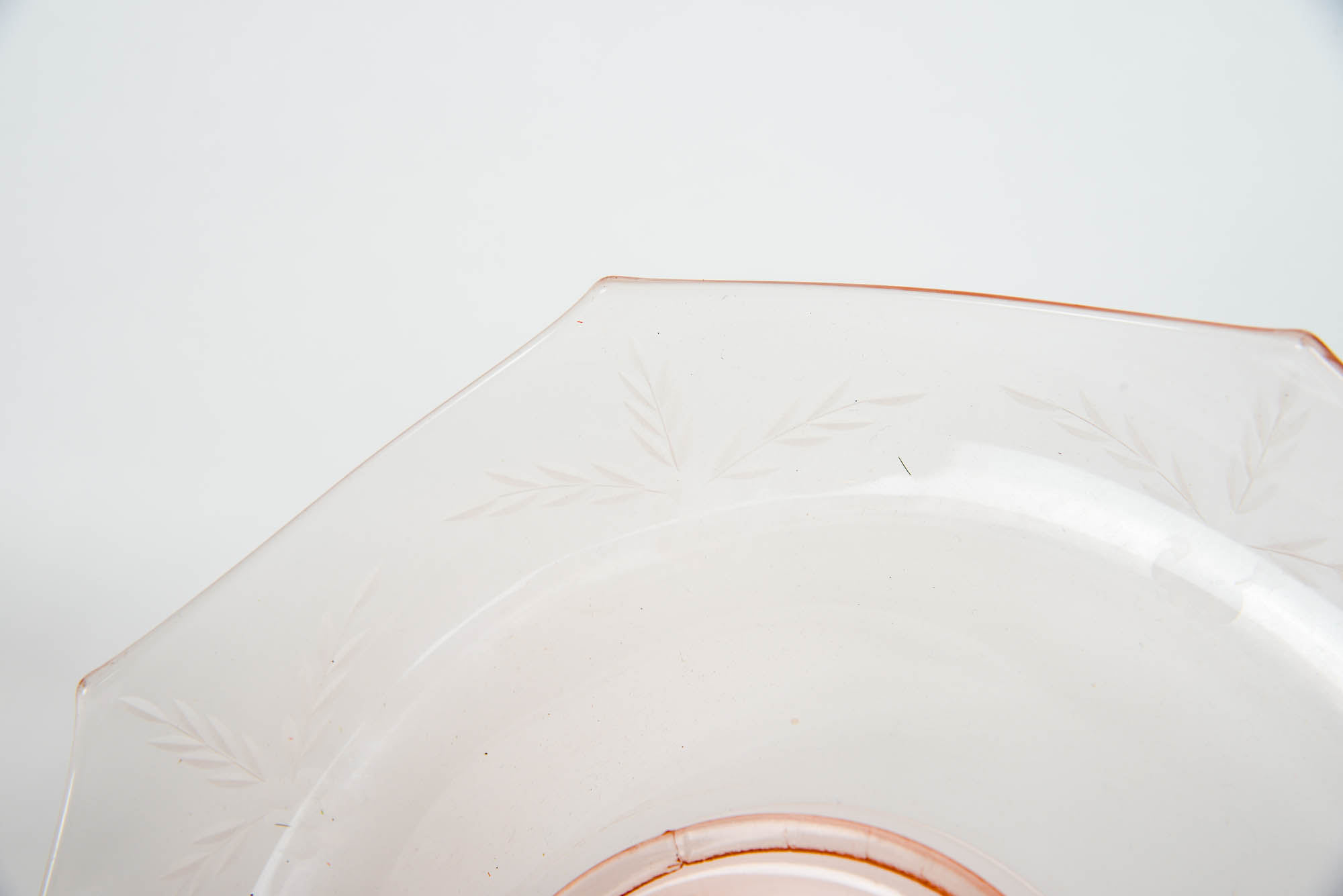 Collection of Pink Pressed Glass including Arcoroc France