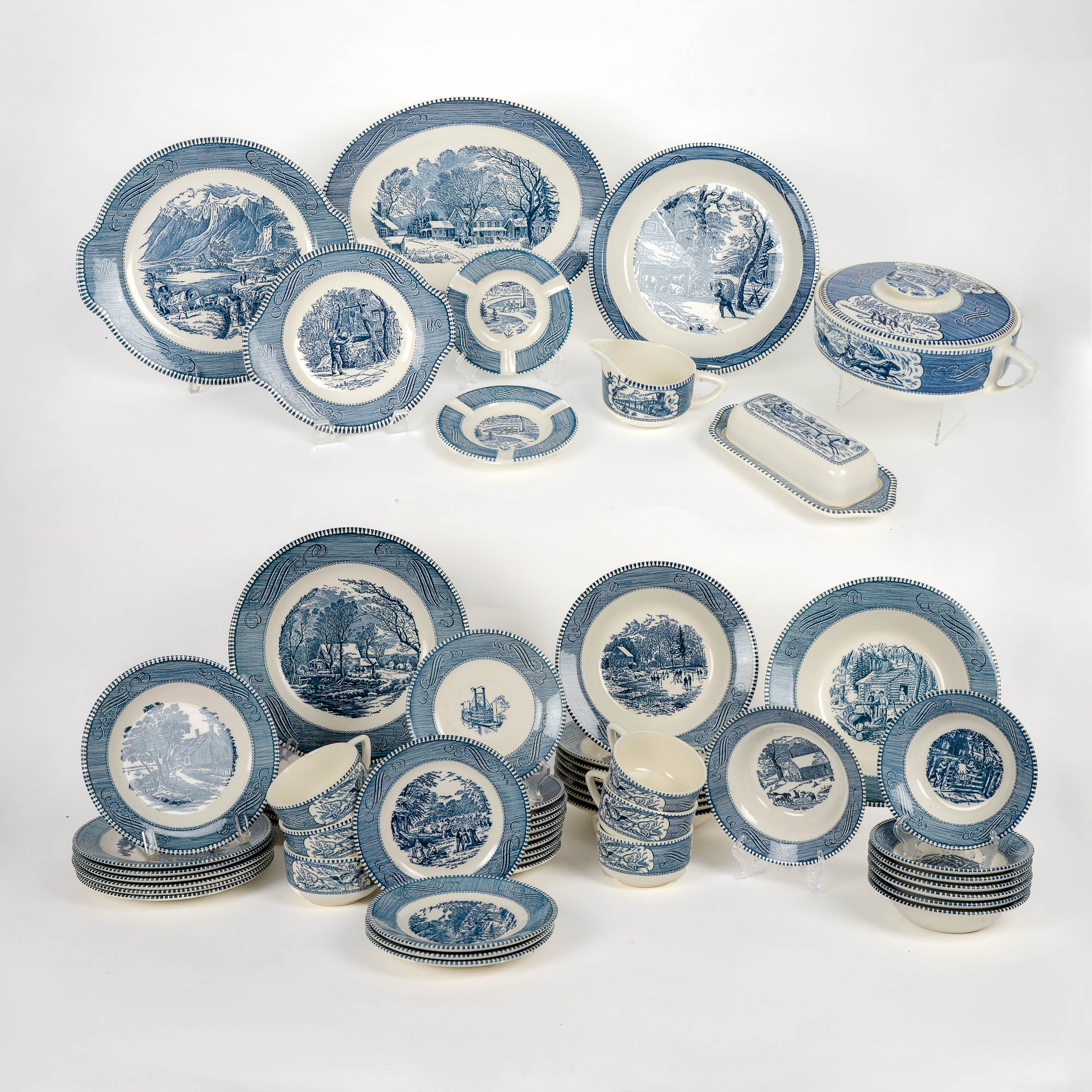 Collection of Currier & Ives Dinnerware and Servingware