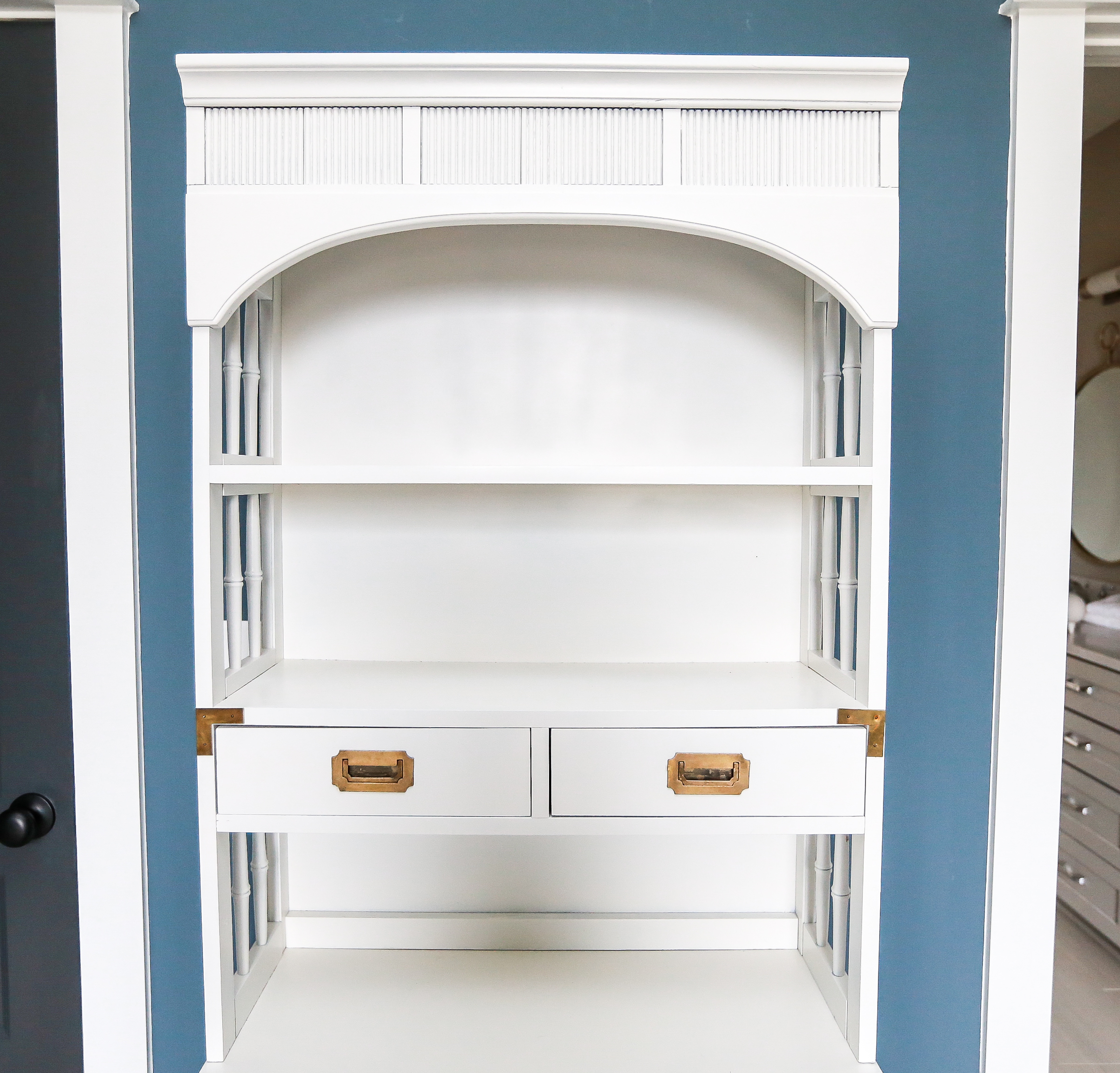 Vintage "Campaigner" Hutch-on-Chest by Dixie Furniture