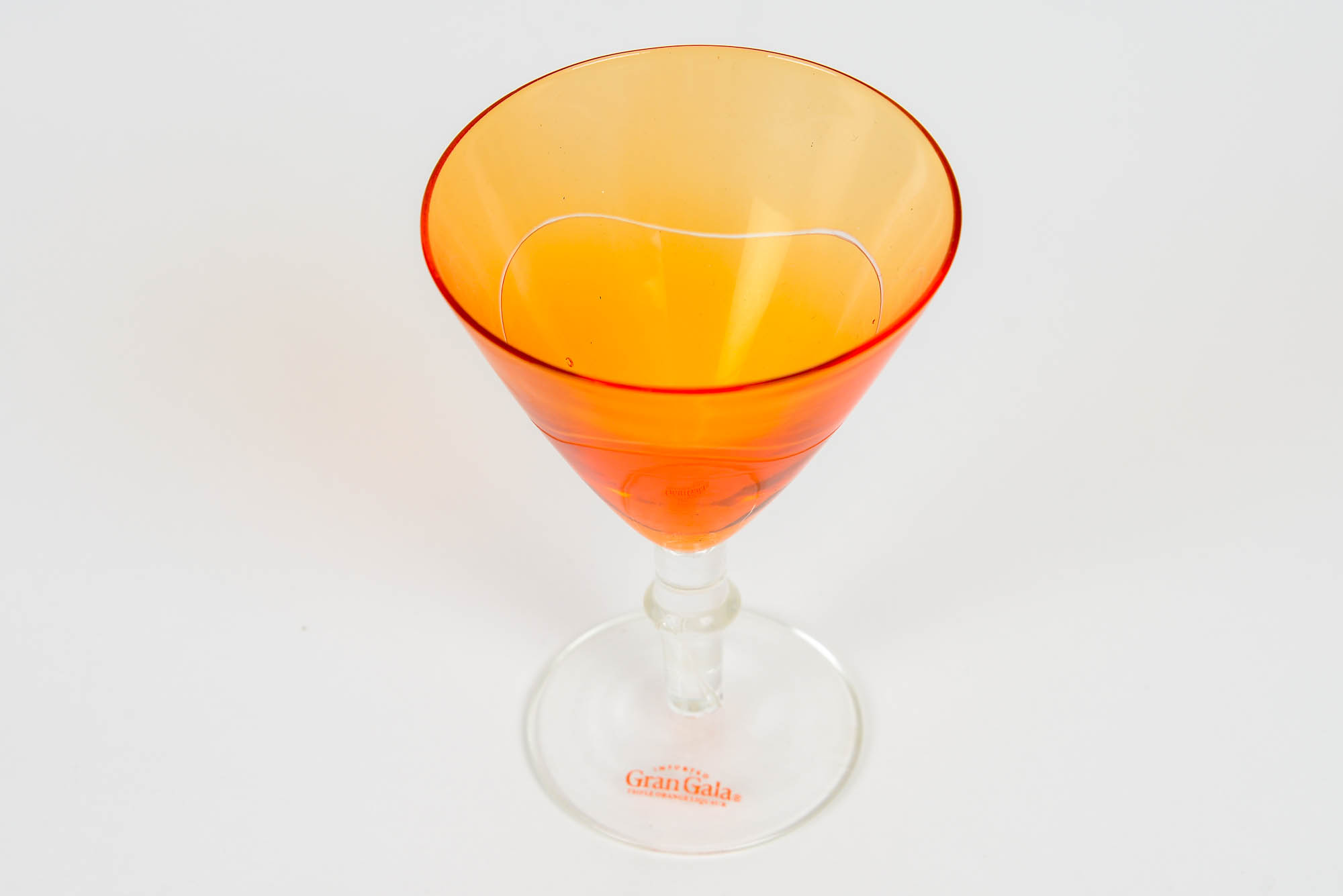 Vintage French 1970 Gran Gala Triple Orange Crystal Cocktail Liquor Glasses