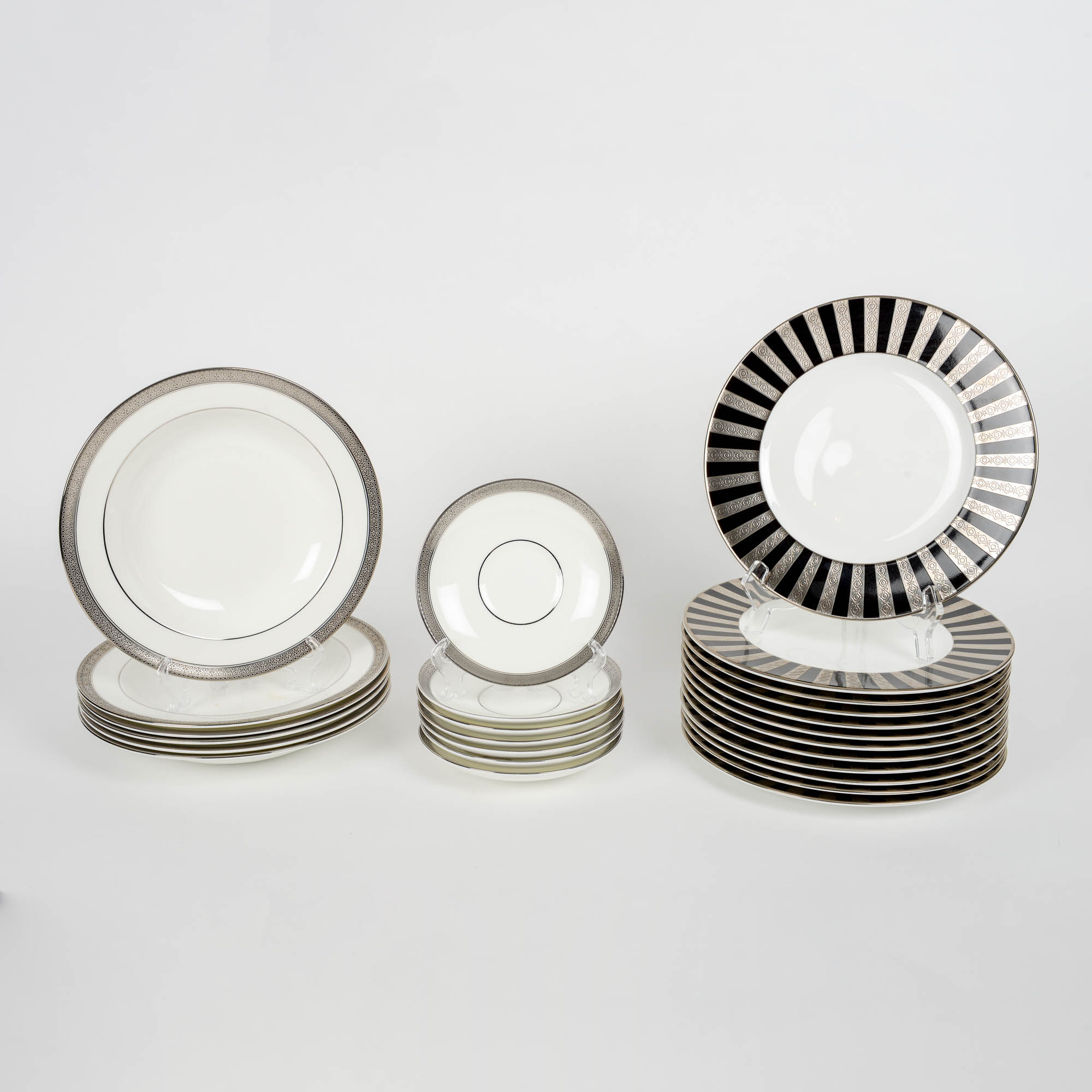 Waterford "Newgrange Platinum" and "Colleen" China Plates and Bowls