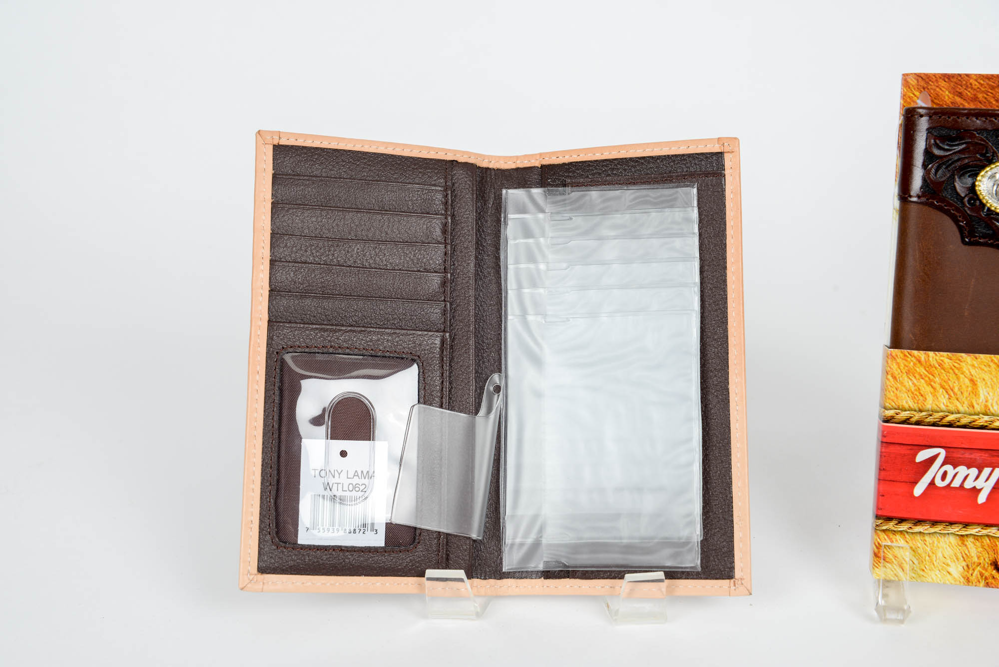 Collection of Leather Tony Lama Boots Wallets