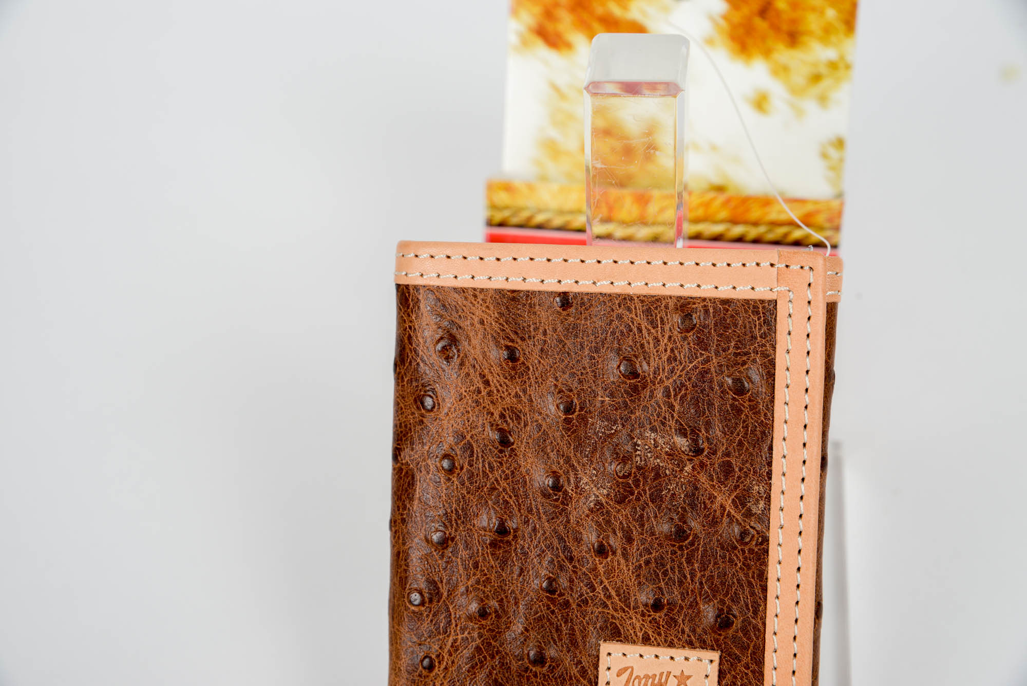 Collection of Leather Tony Lama Boots Wallets