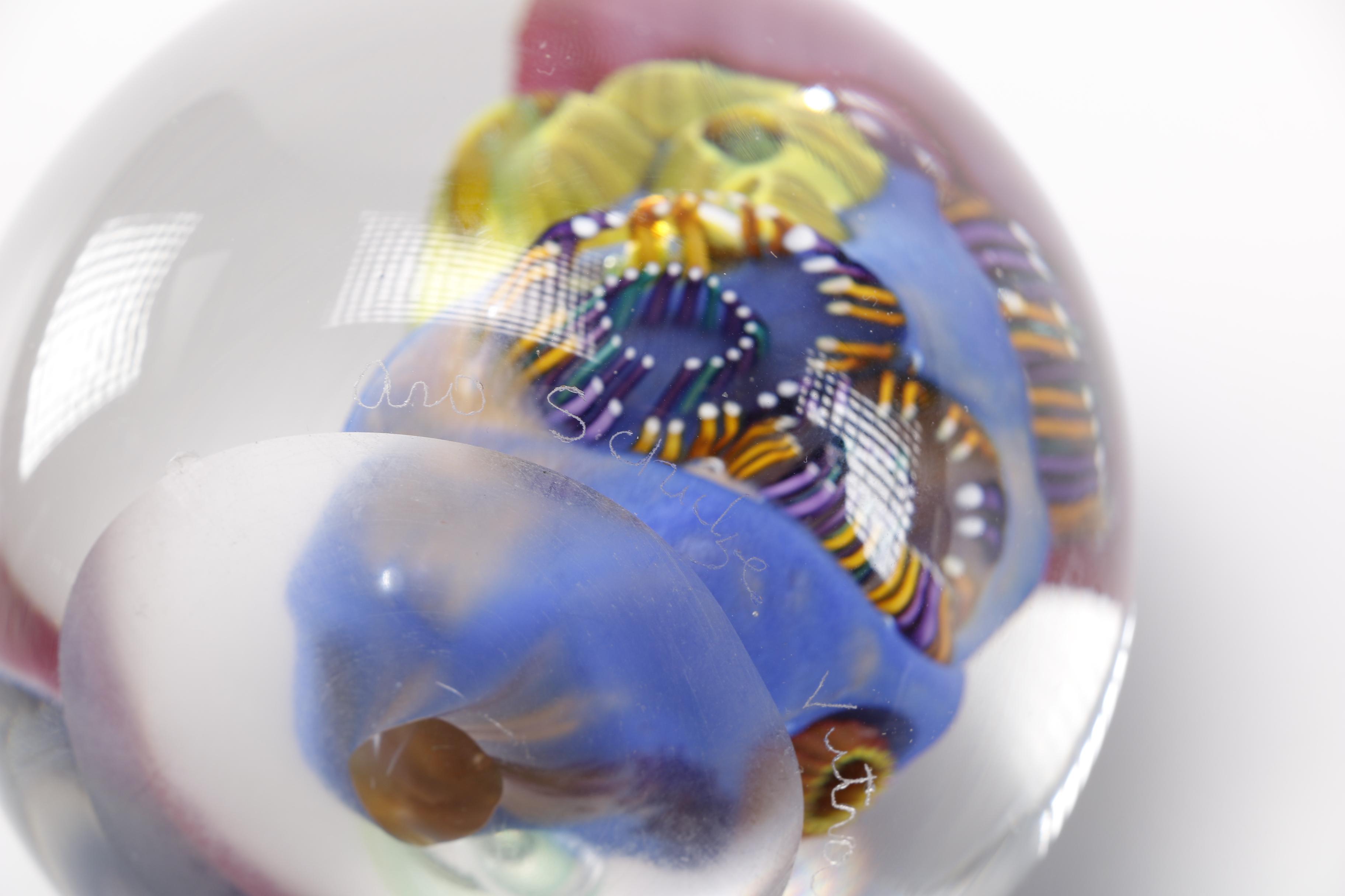 Aro Schulze Signed Tidepool Paperweight Titled "Vitra"