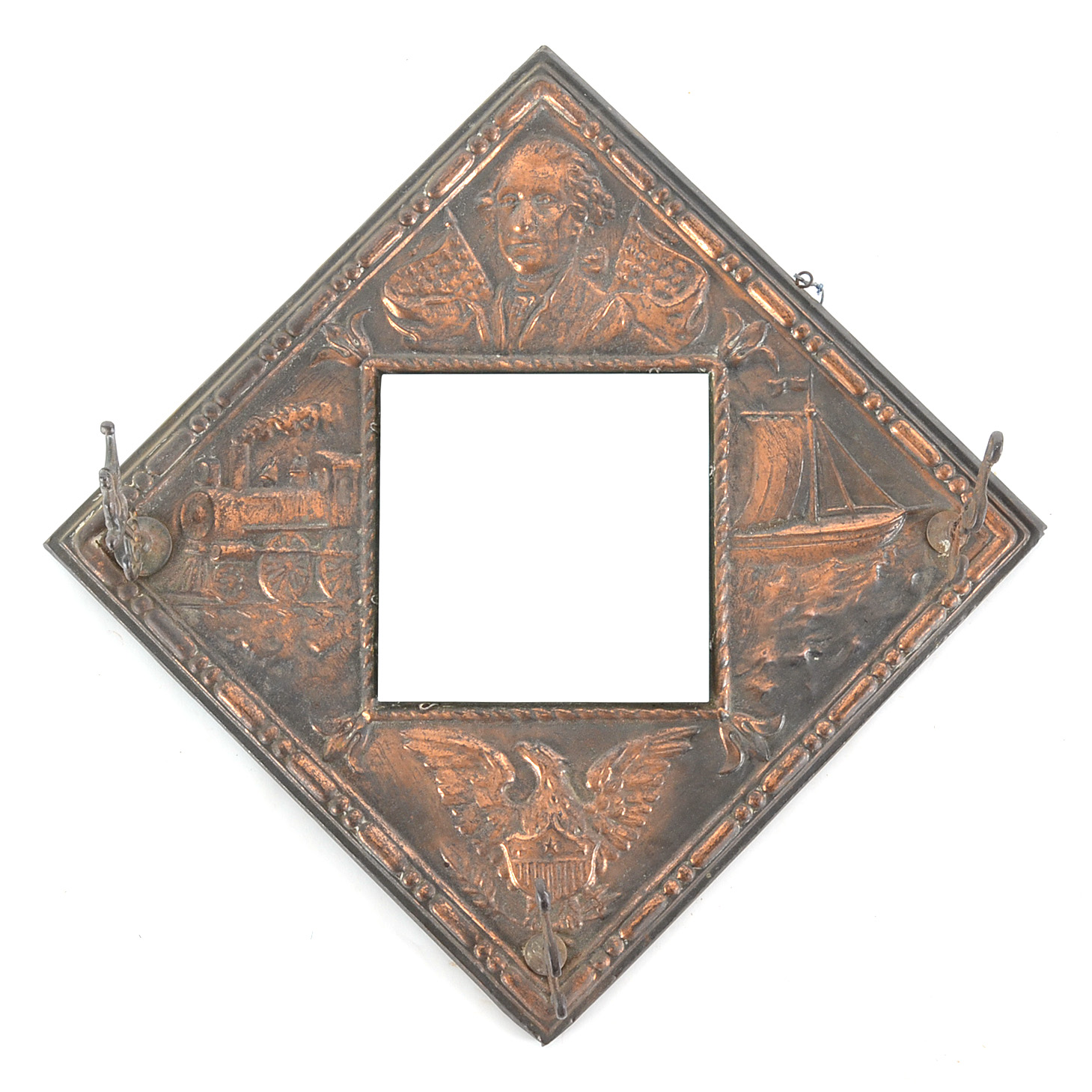 Vintage Copper Wall Mirror