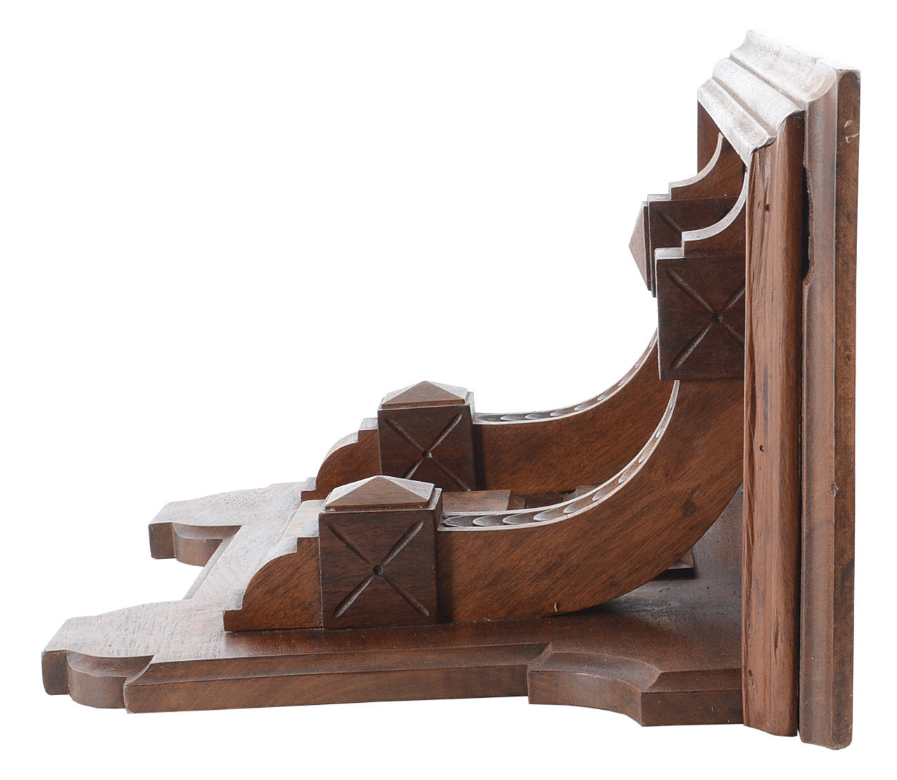 Wall-Mounted Shelf in Walnut