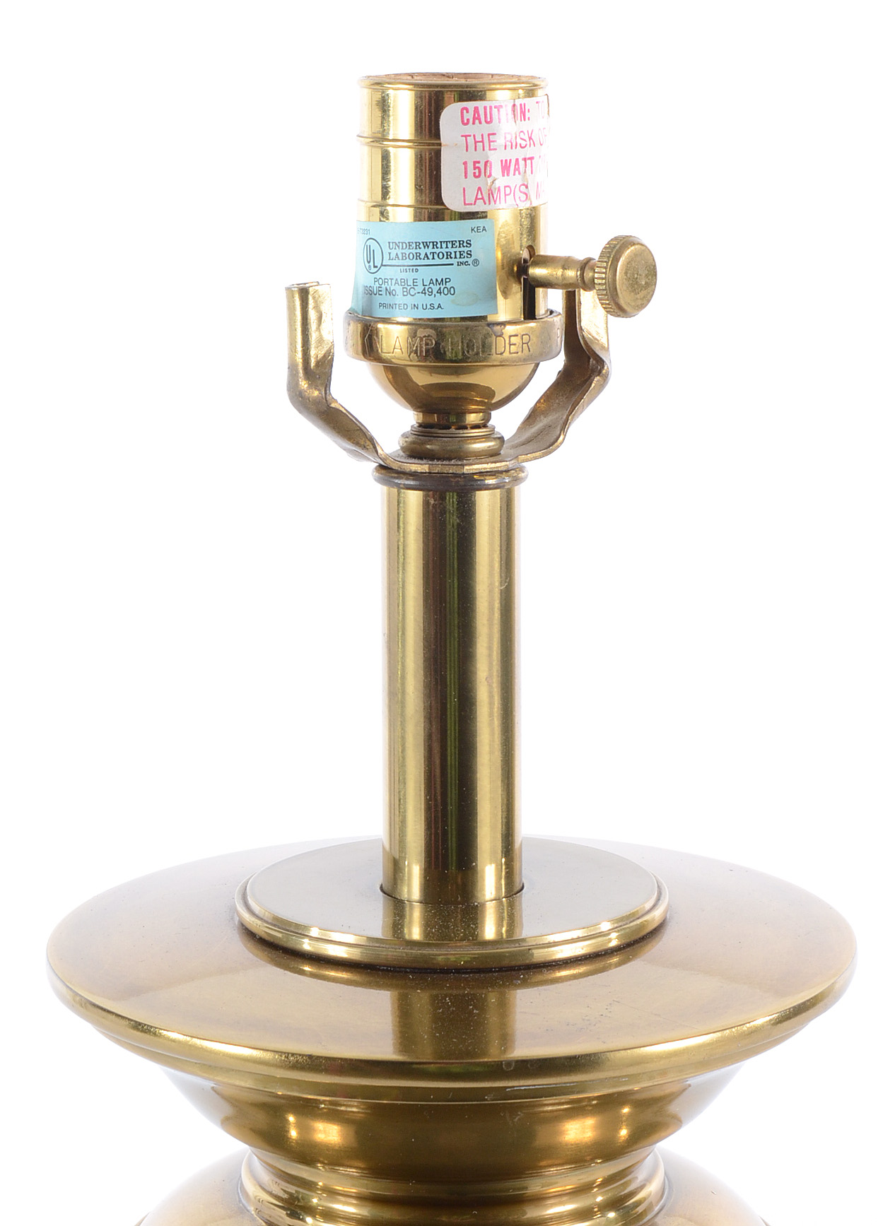 Ethan Allen Turned Brass Lamp Base